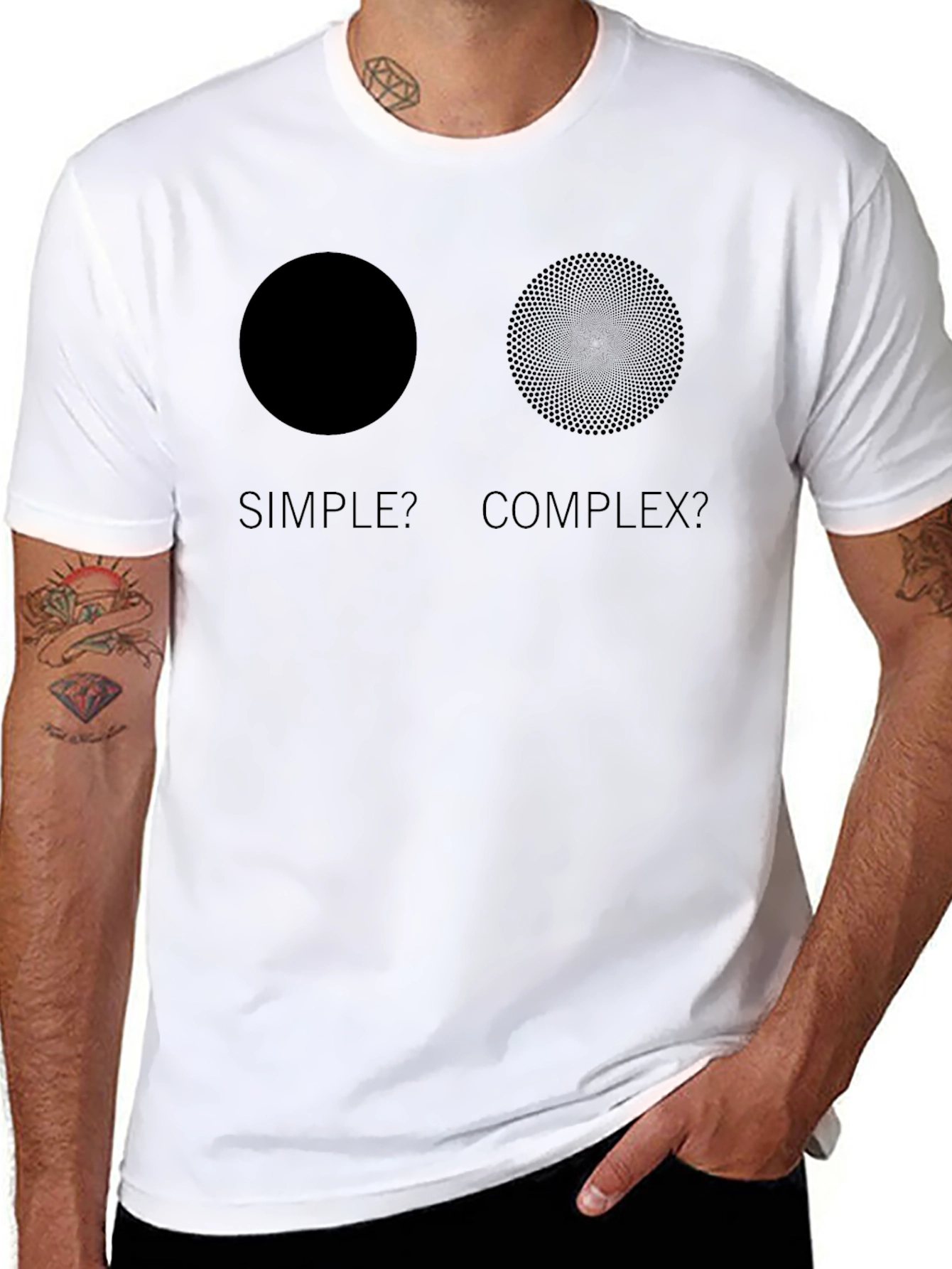 Simple vs. Complex Graphic T-Shirt