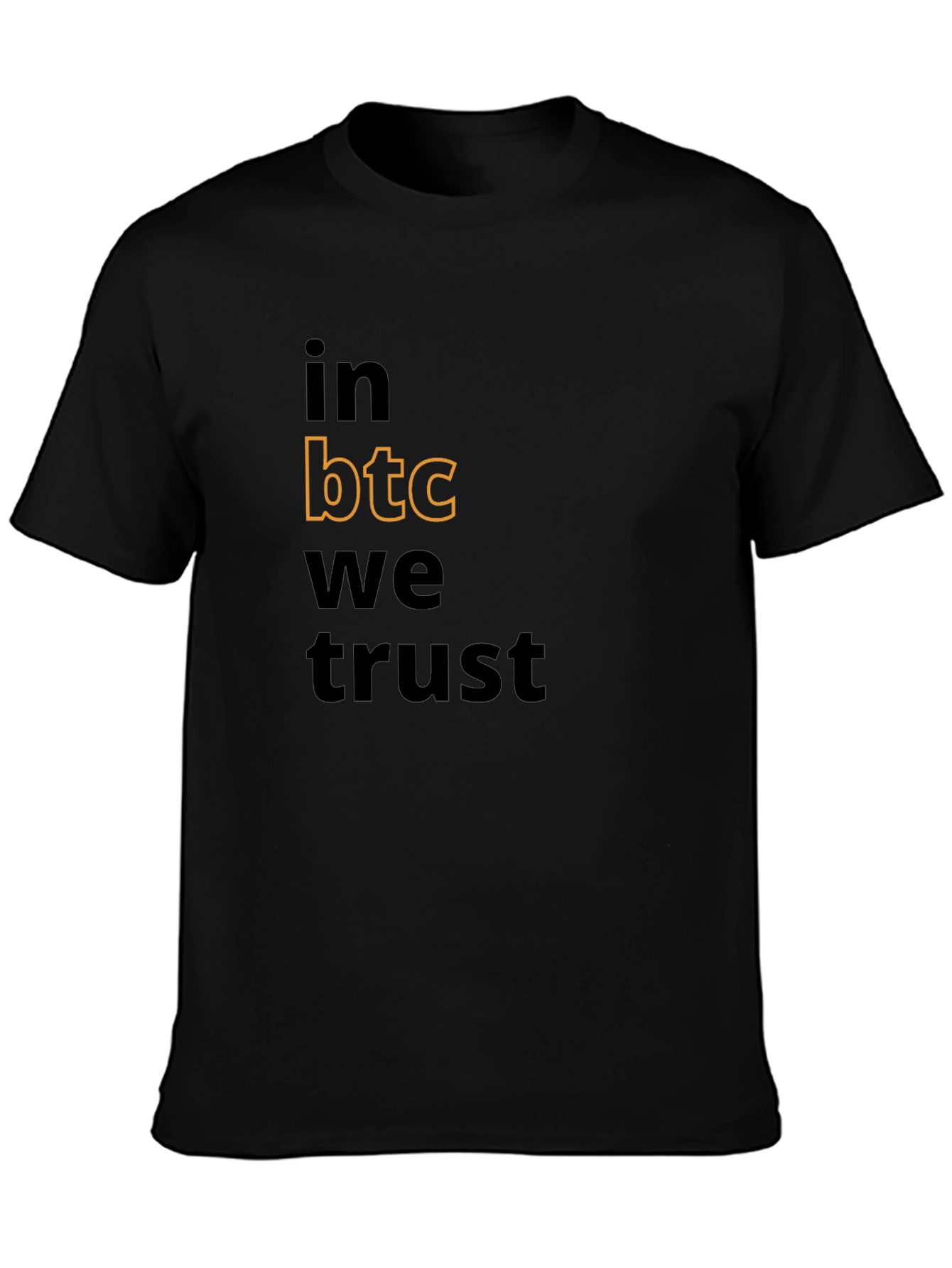 In BTC We Trust Black Graphic Tee
