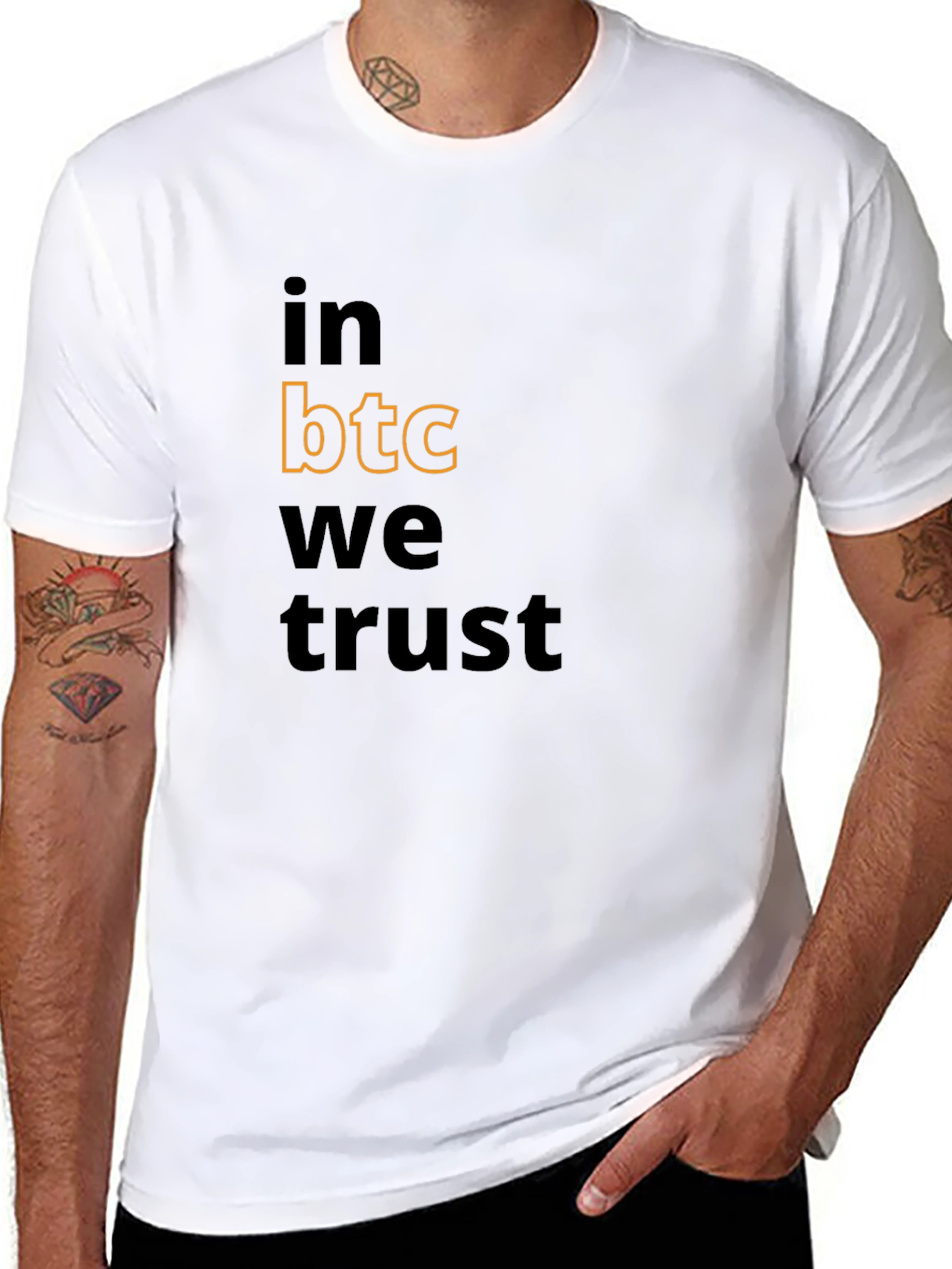 In BTC We Trust Black Graphic Tee