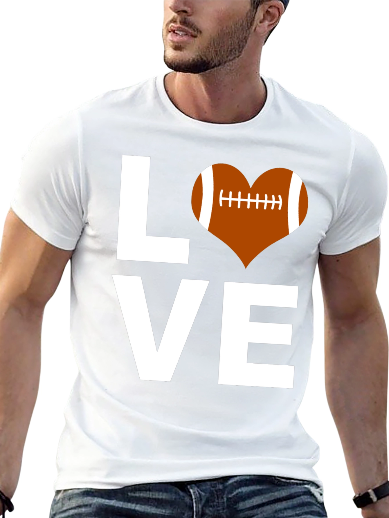 Love Football T-Shirt - Stylish Graphic Tee