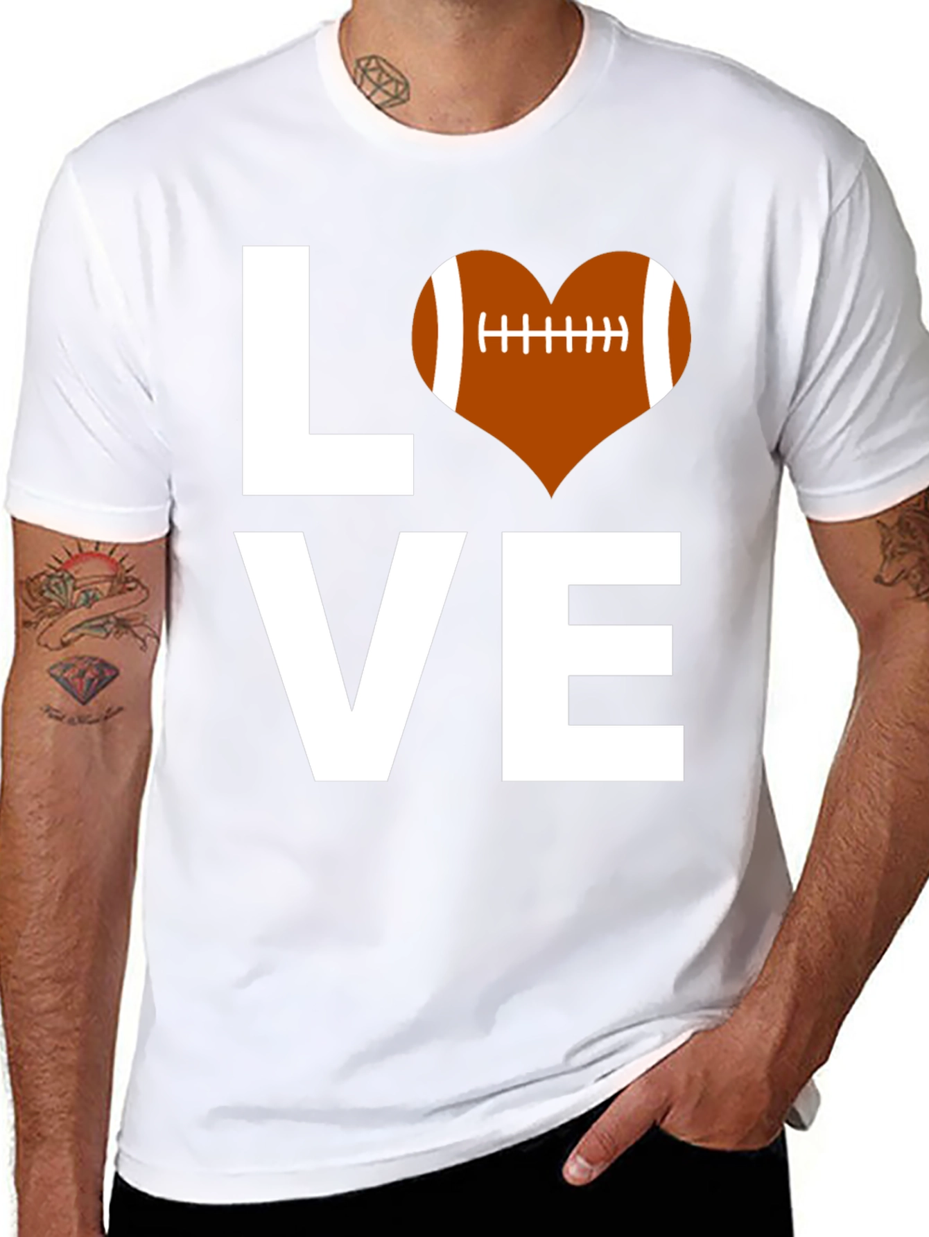 Love Football T-Shirt - Stylish Graphic Tee