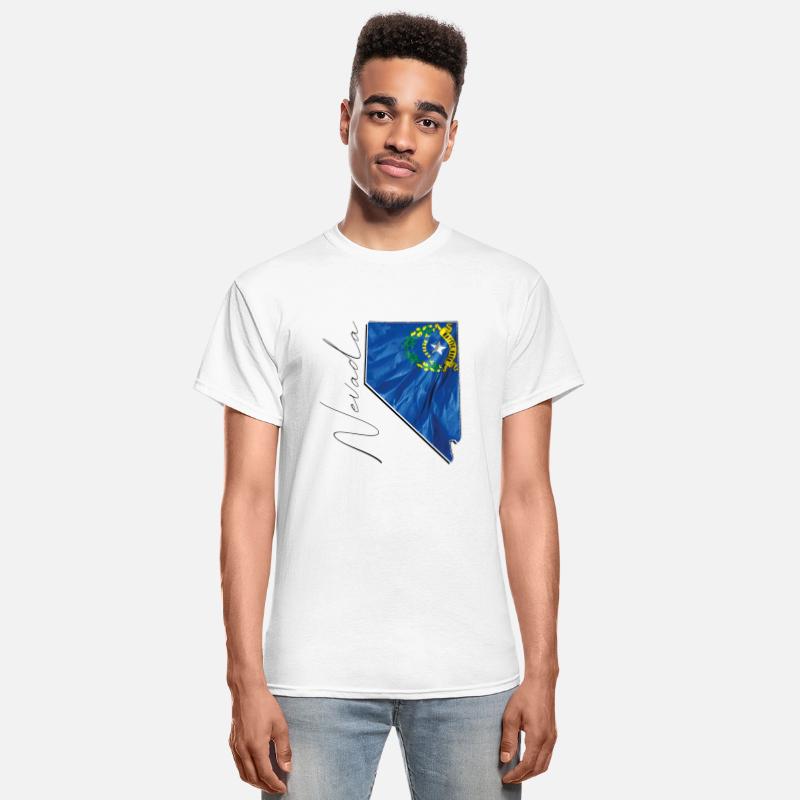 Nevada State Flag in Nevada State Map NV