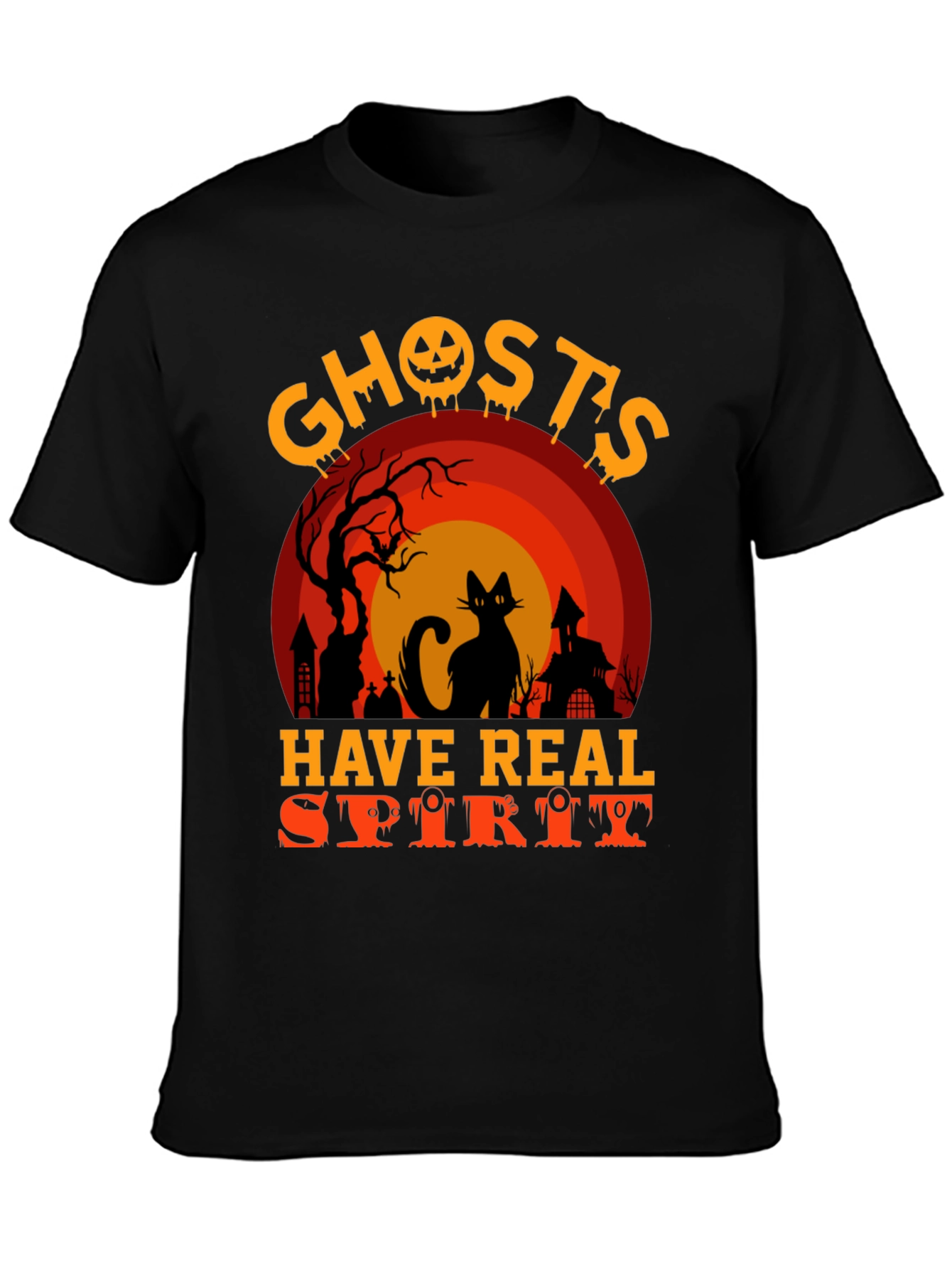 Halloween Ghosts Have Real Spirit Graphic T-Shirt