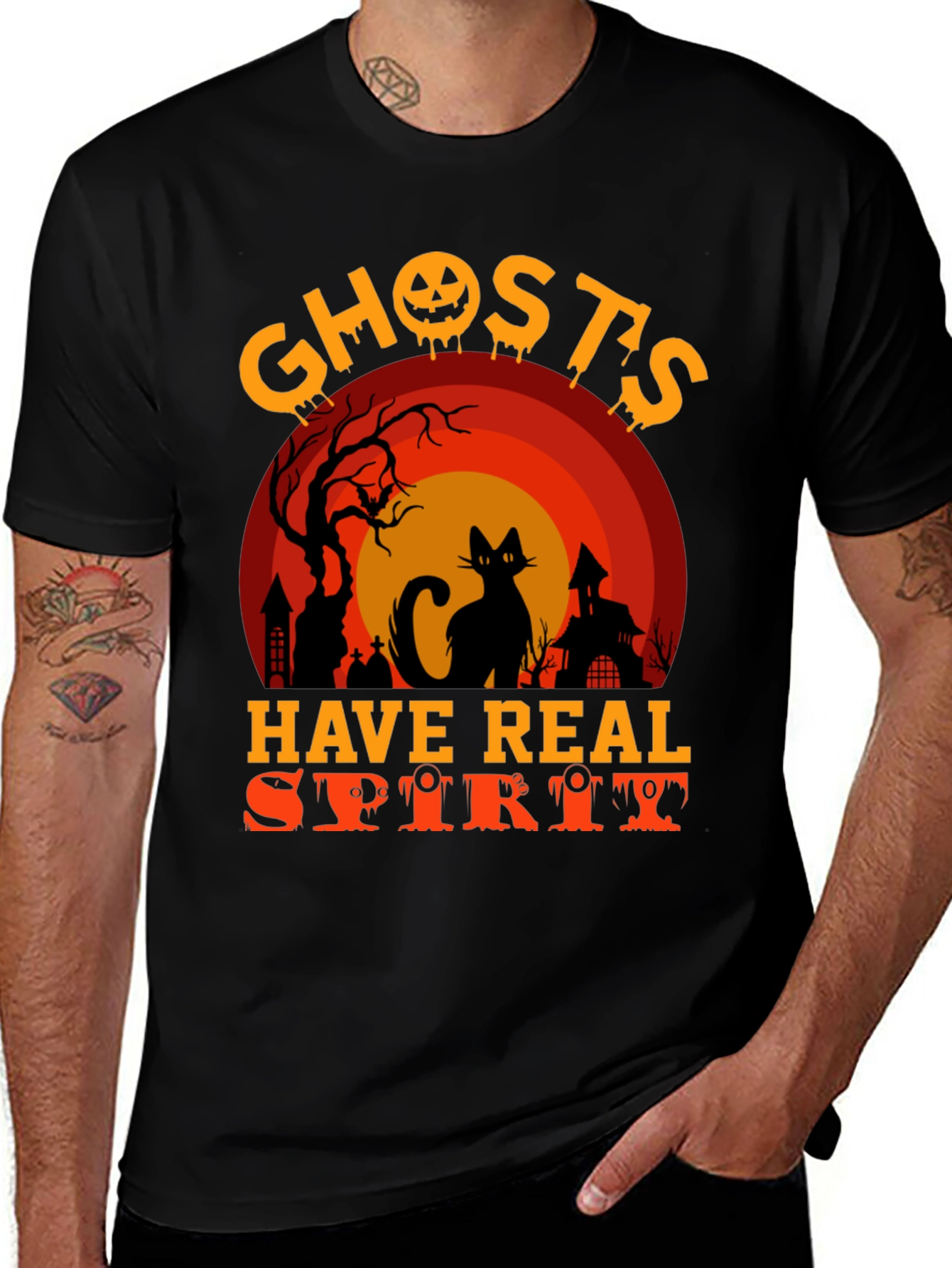 Halloween Ghosts Have Real Spirit Graphic T-Shirt