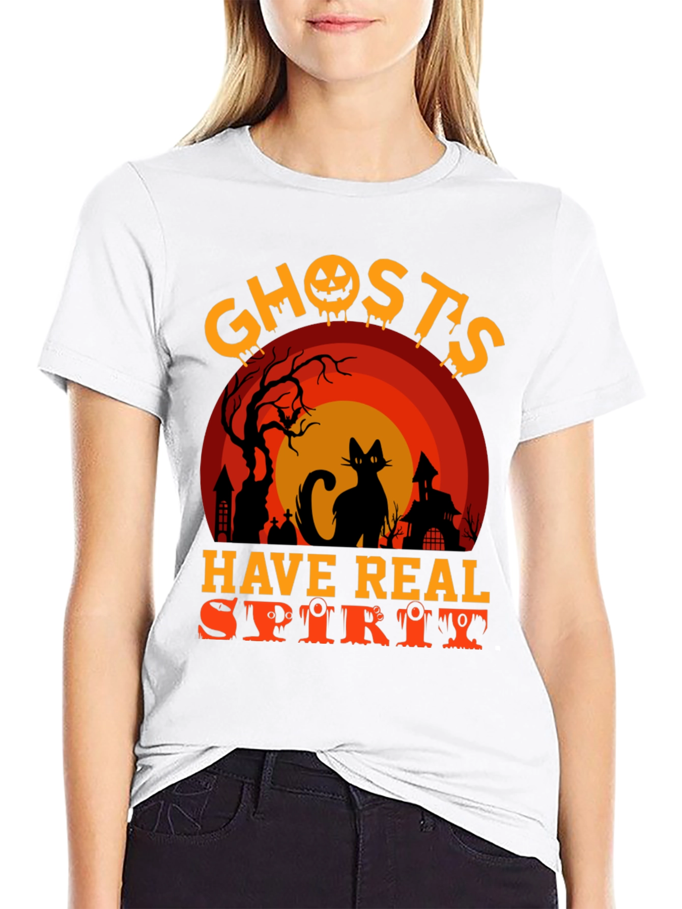 Halloween Ghosts Have Real Spirit Graphic T-Shirt