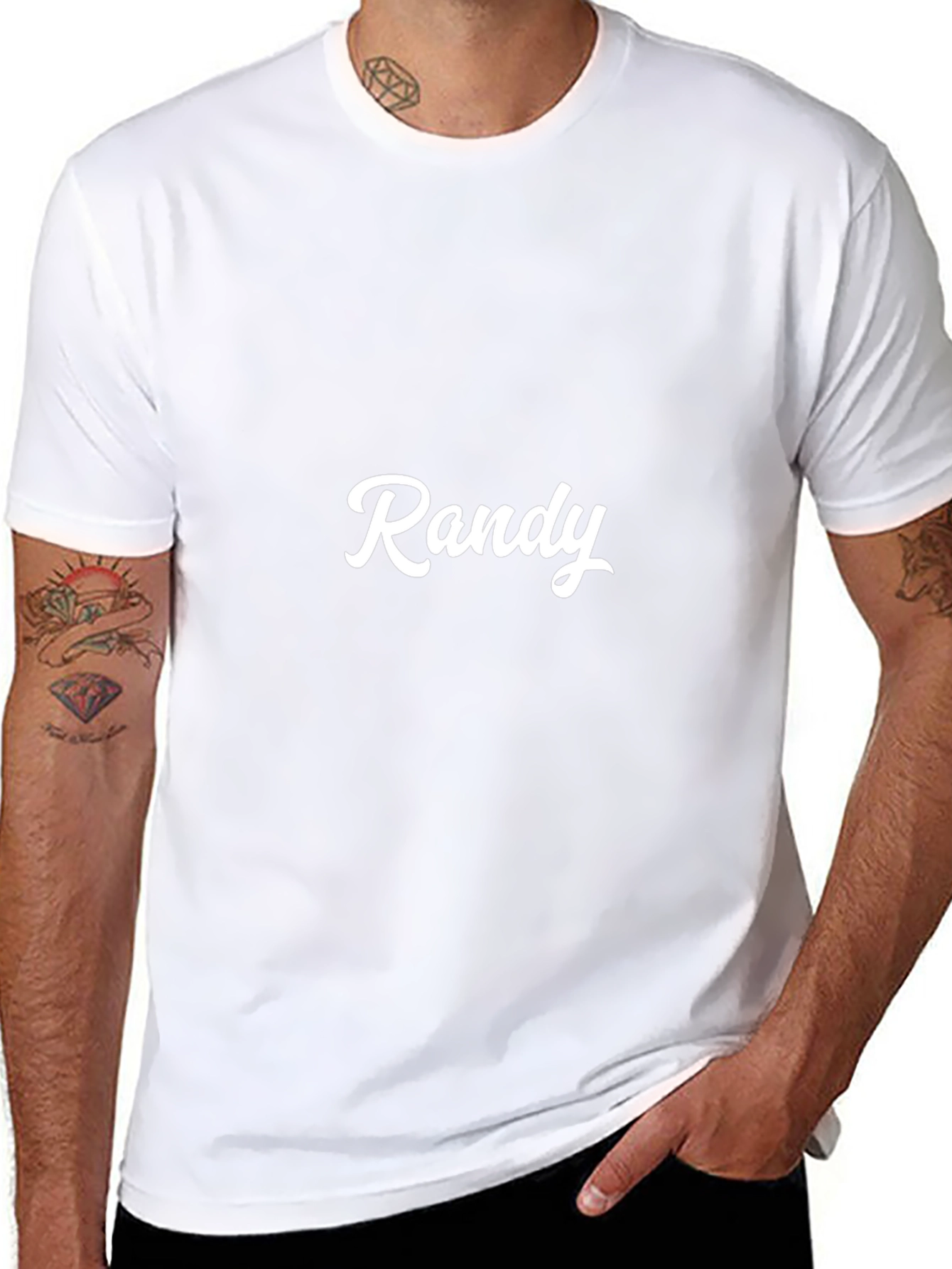Personalized Randy Black T-Shirt - Custom Name Tee