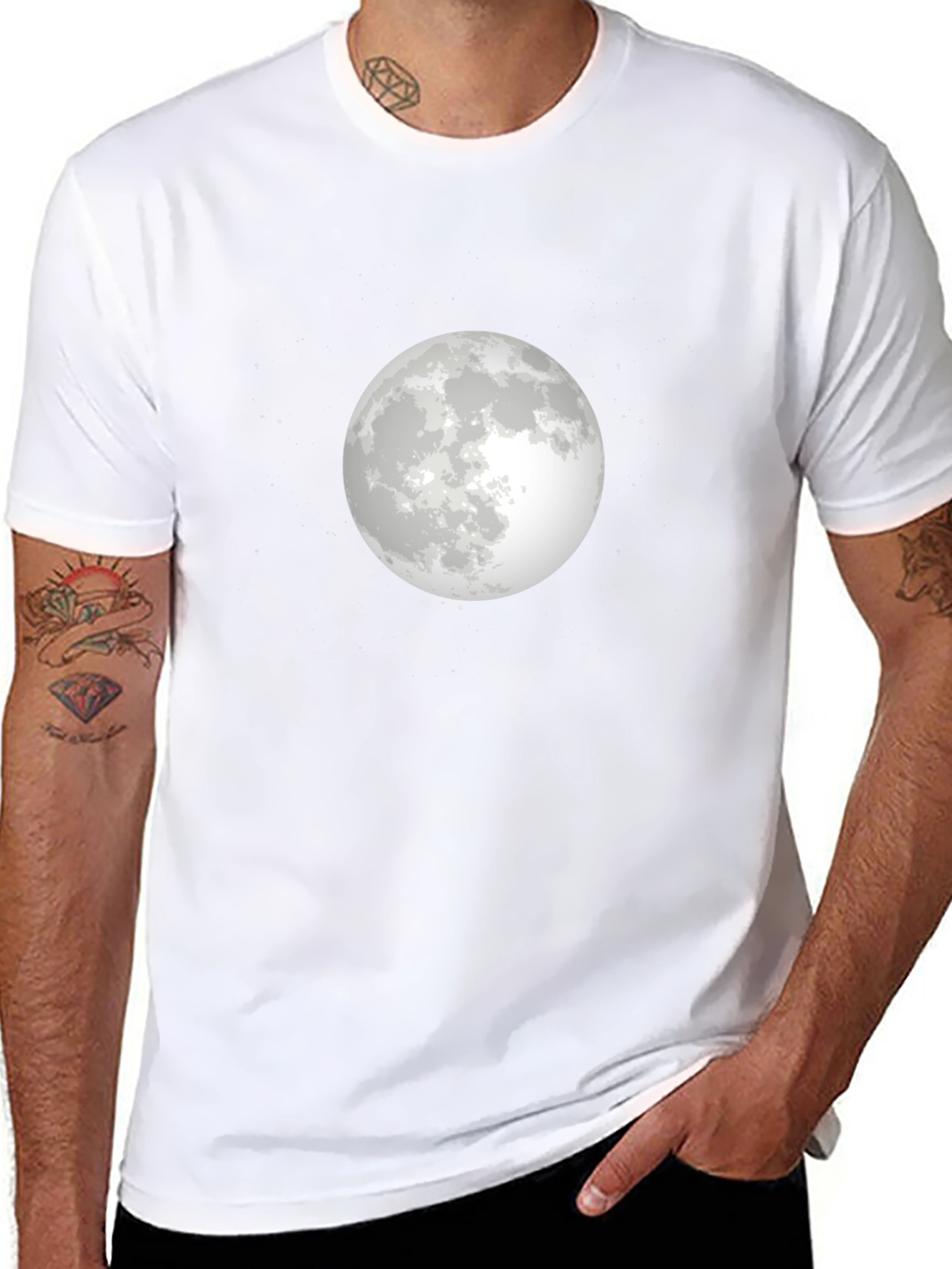 Moon & Stars Graphic Tee - Black T-Shirt