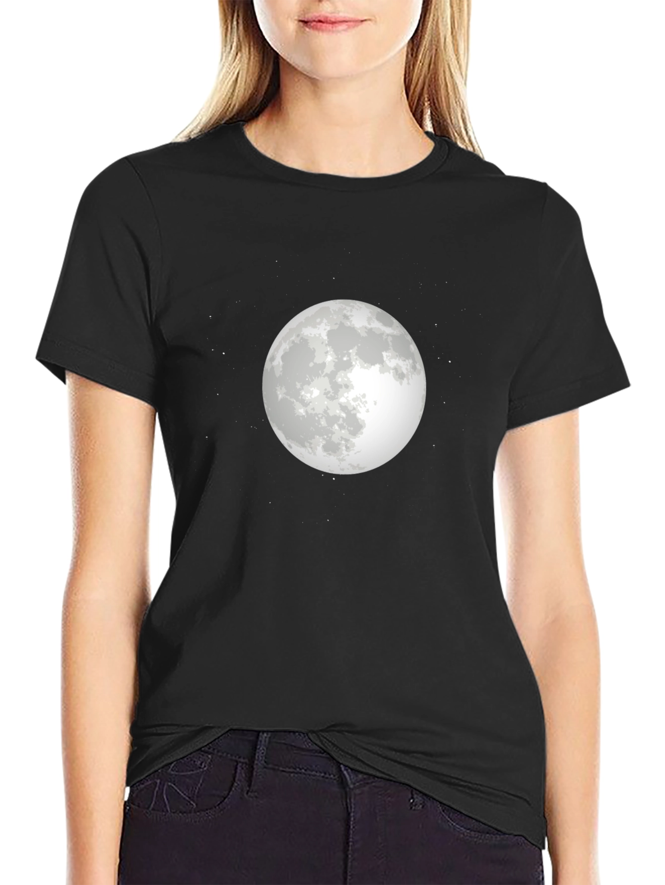 Moon & Stars Graphic Tee - Black T-Shirt