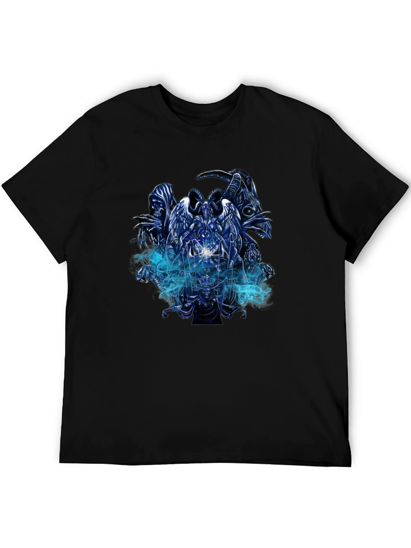 Grim Reaper Graphic Print Black T-Shirt