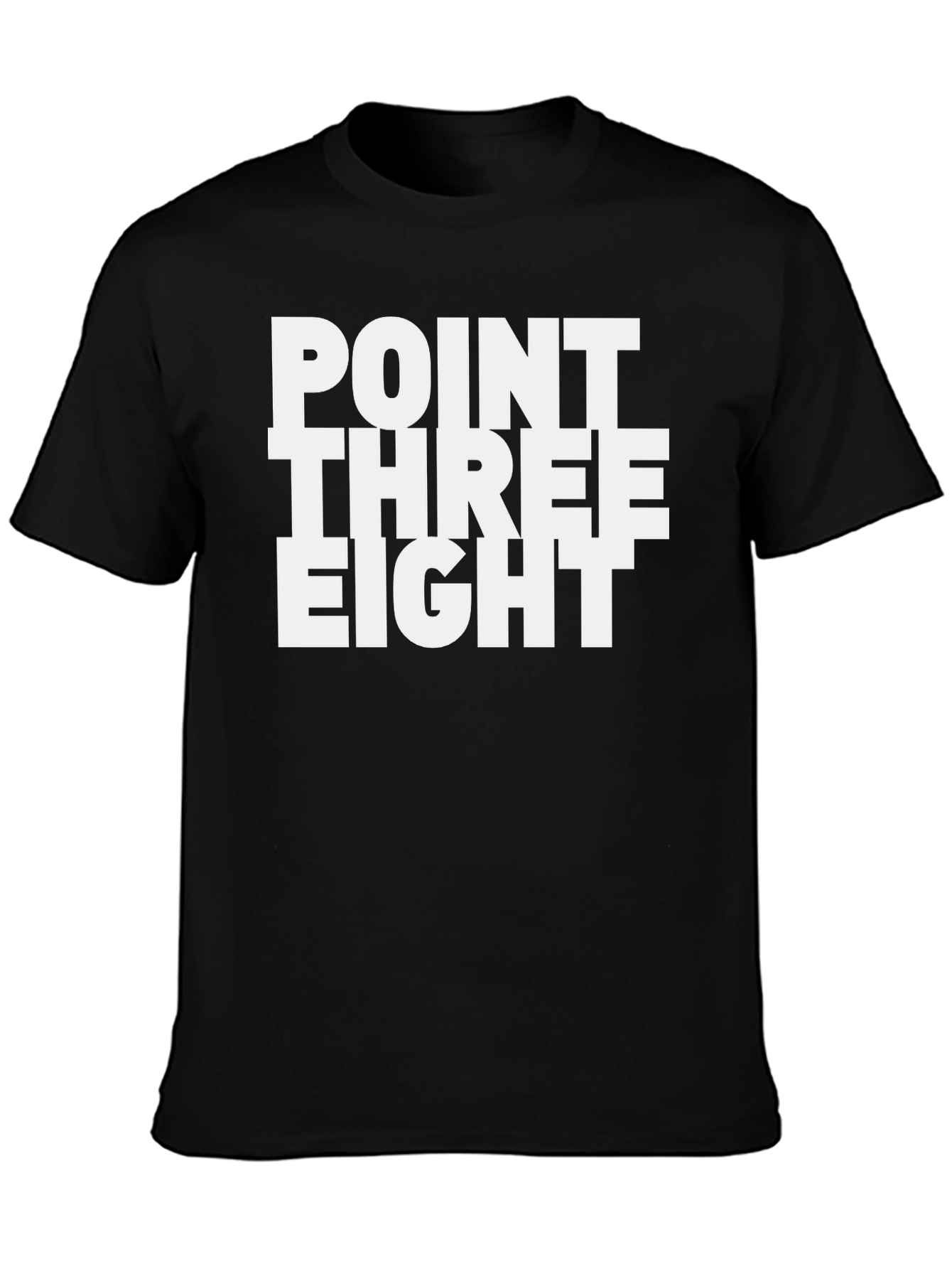 Point Three Eight Graphic Tee - Black Cotton T-Shirt