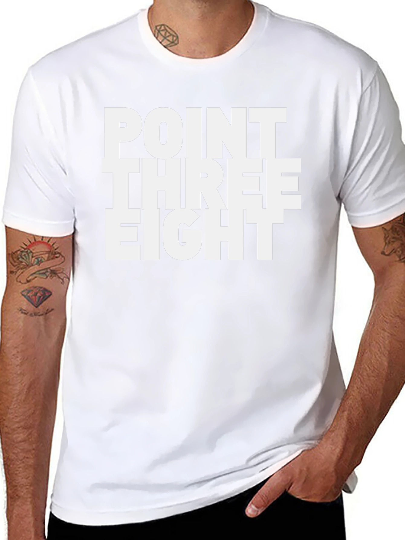 Point Three Eight Graphic Tee - Black Cotton T-Shirt