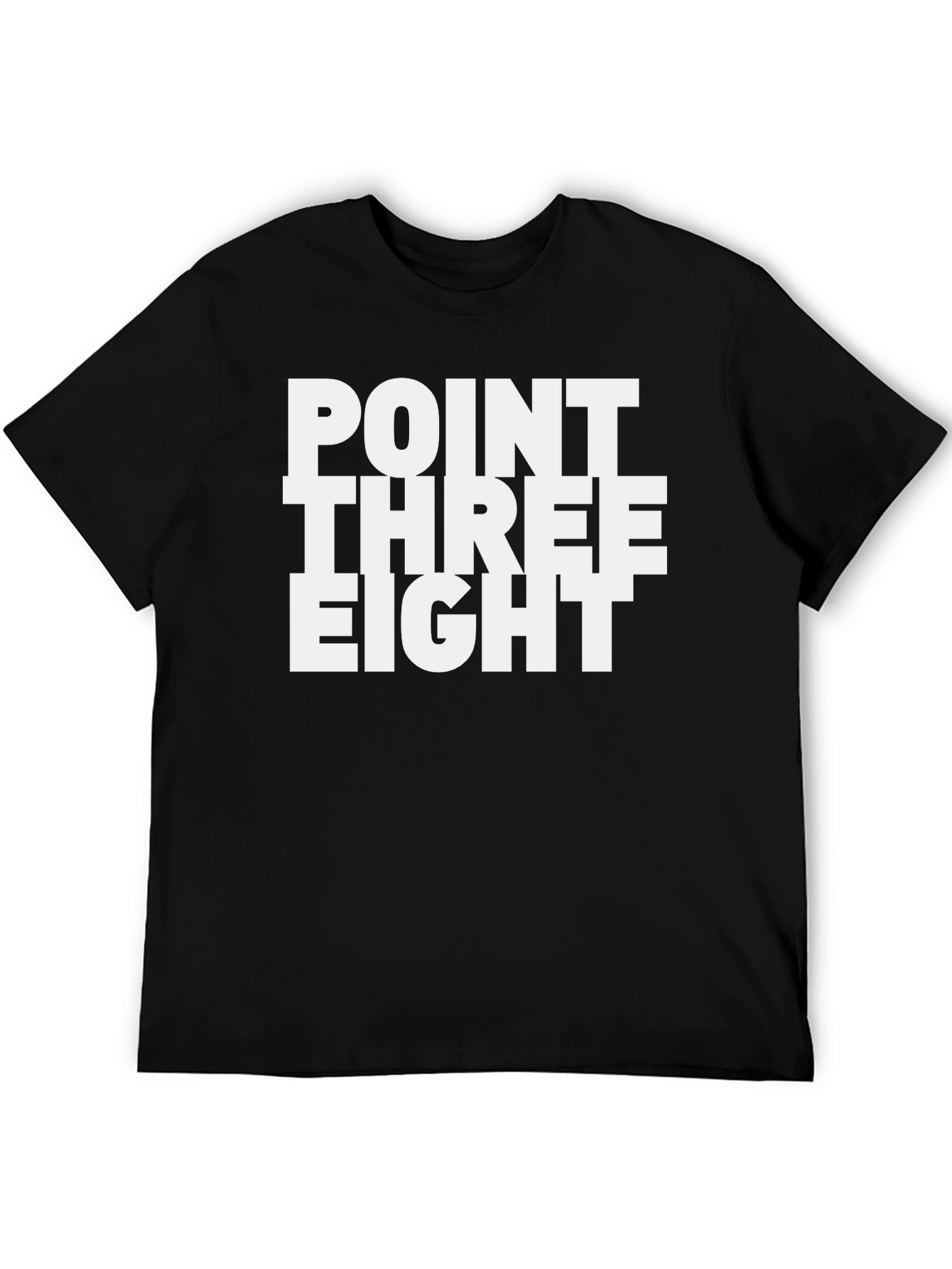 Point Three Eight Graphic Tee - Black Cotton T-Shirt