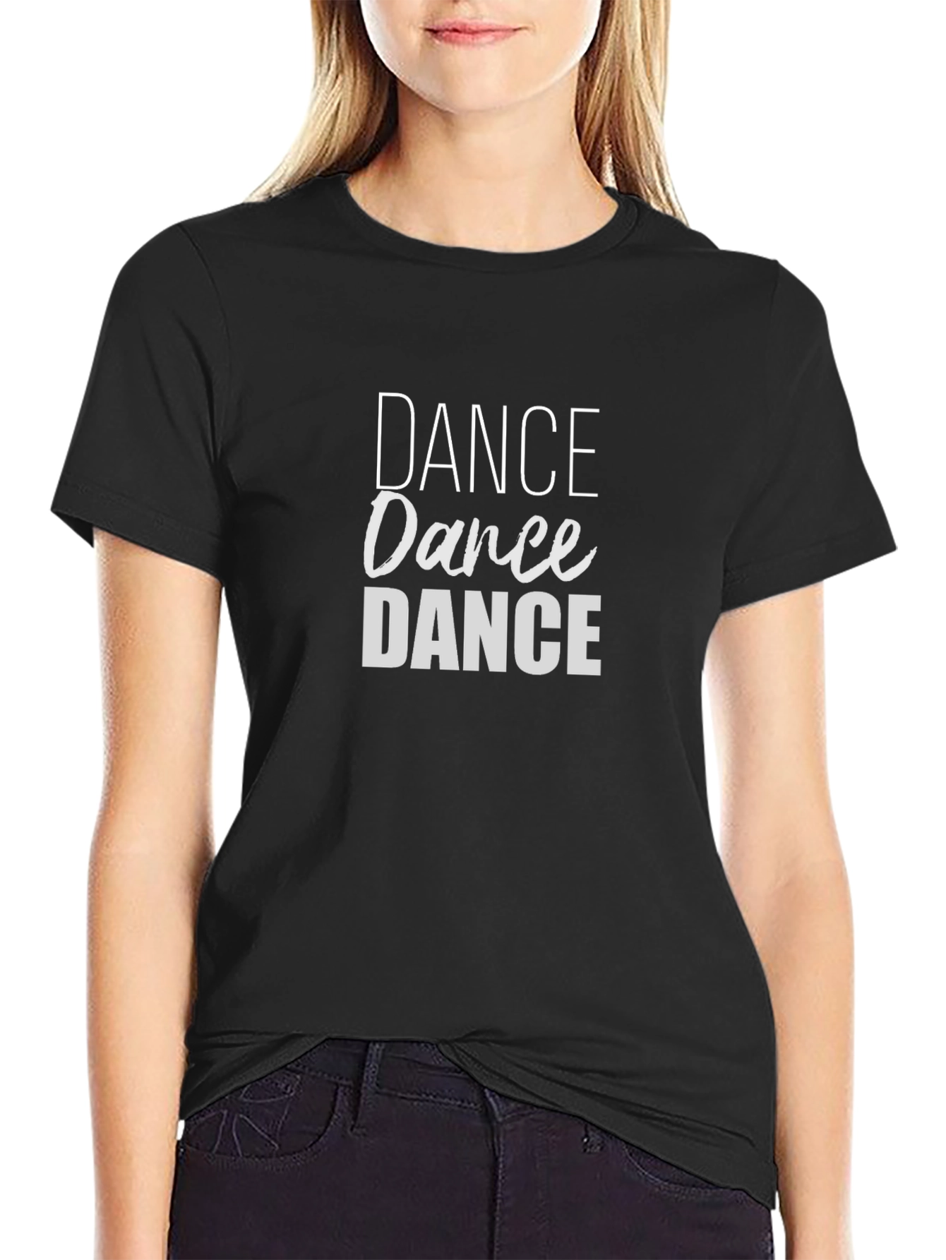 Dance Graphic Tee - Black Cotton T-Shirt