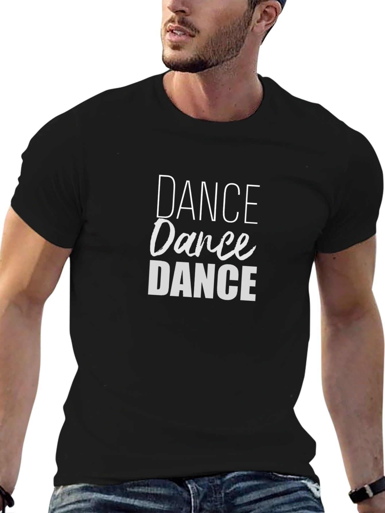 Dance Graphic Tee - Black Cotton T-Shirt