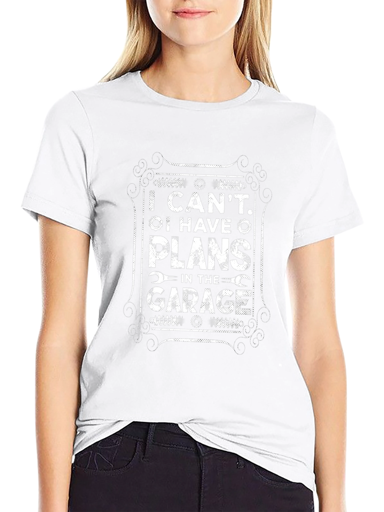Garage Plans Graphic Tee - Black Cotton