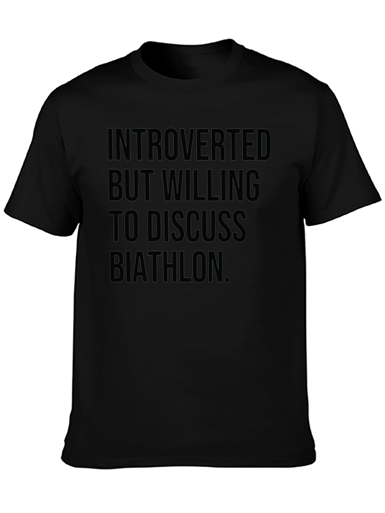 Introverted Biathlon T-Shirt - Humorous Athlete Tee