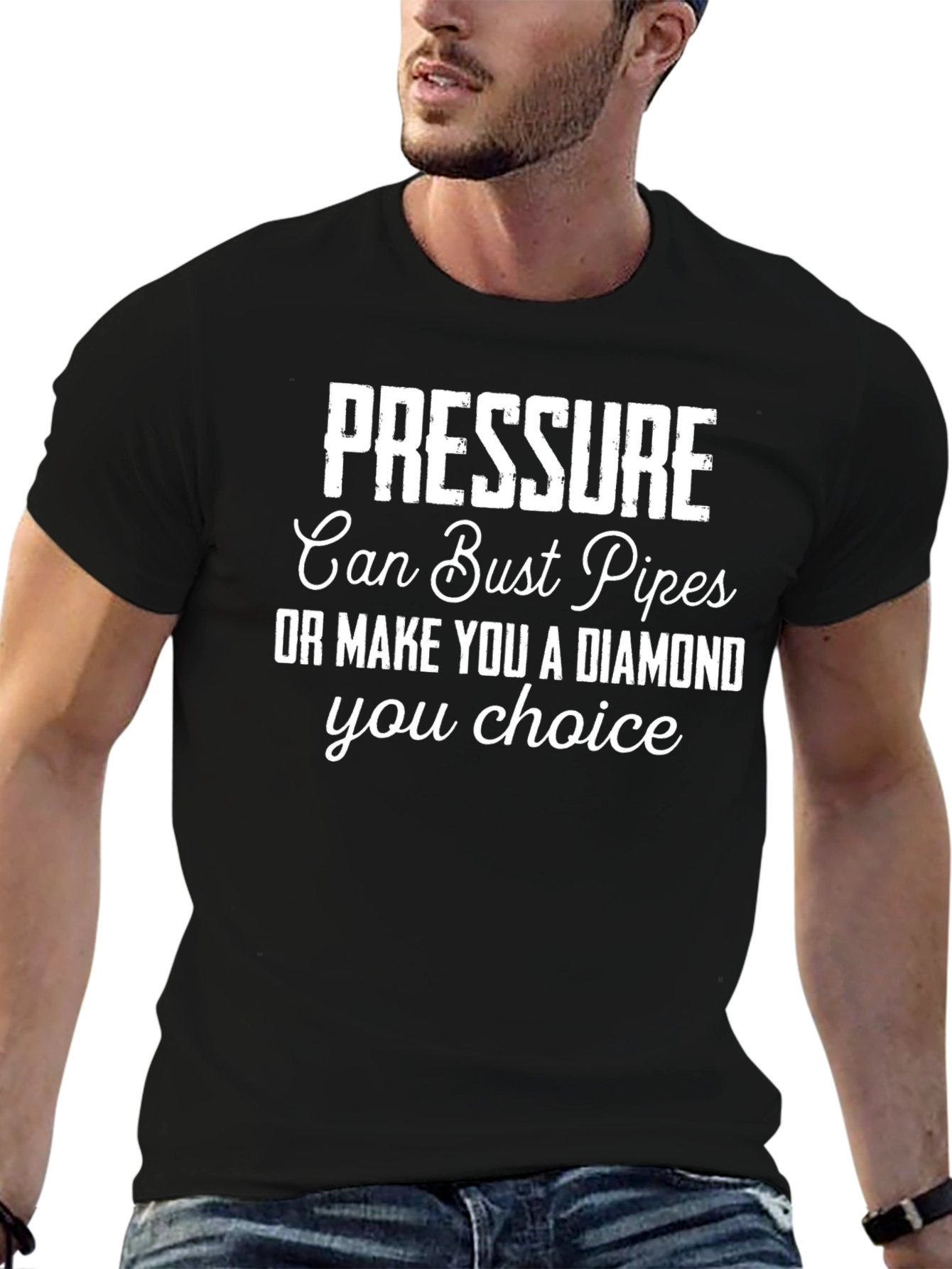 Pressure Diamond Graphic Tee - Mens Black T-Shirt