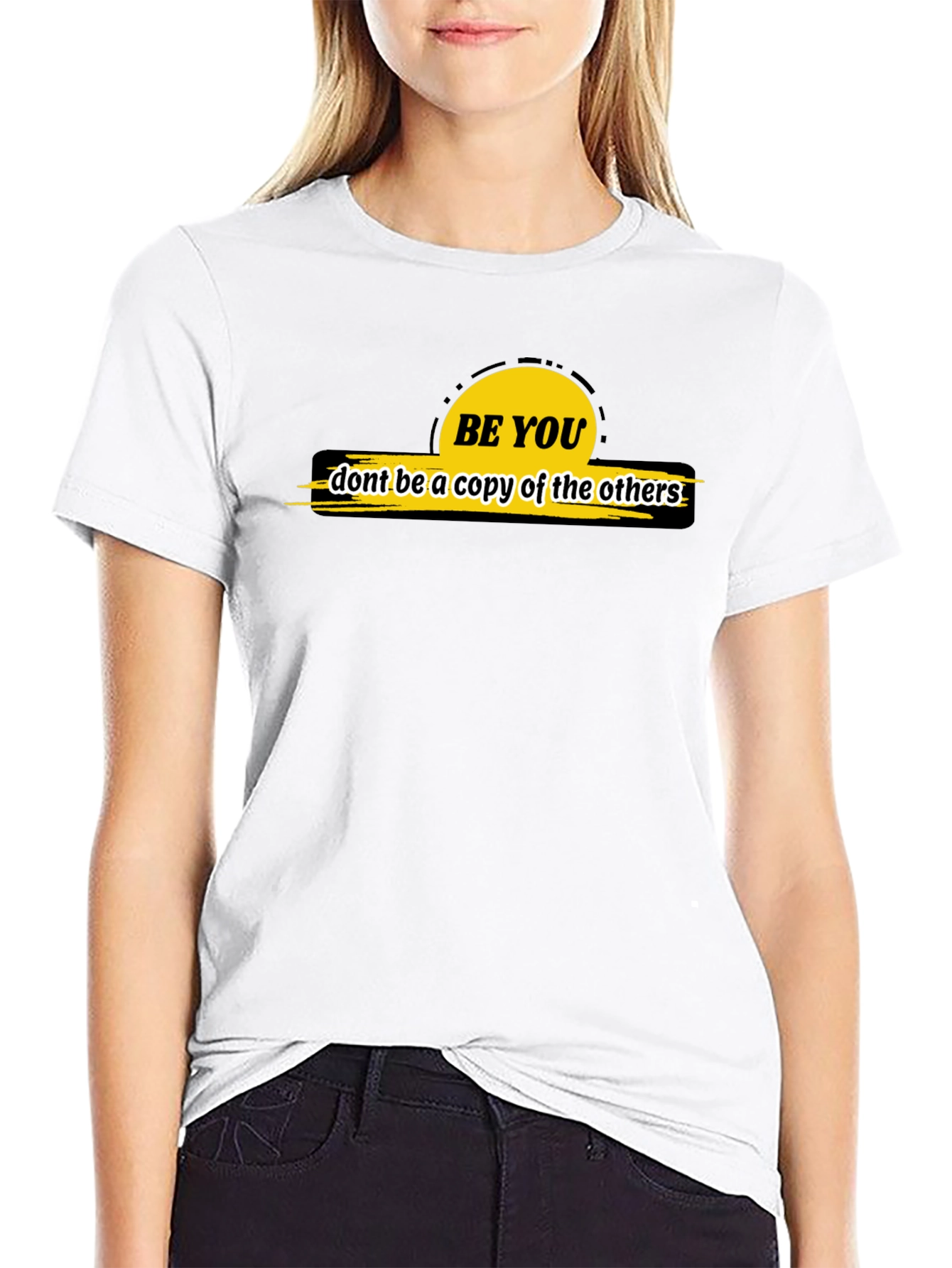 Be You Graphic Tee - Black Casual T-Shirt