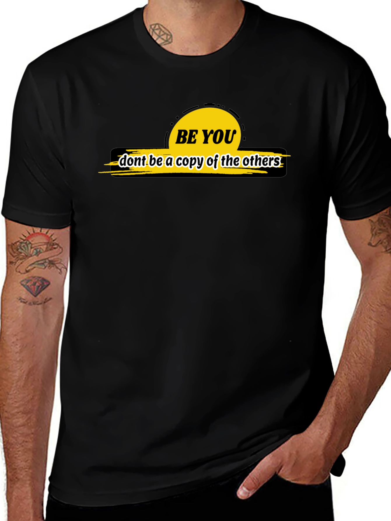 Be You Graphic Tee - Black Casual T-Shirt
