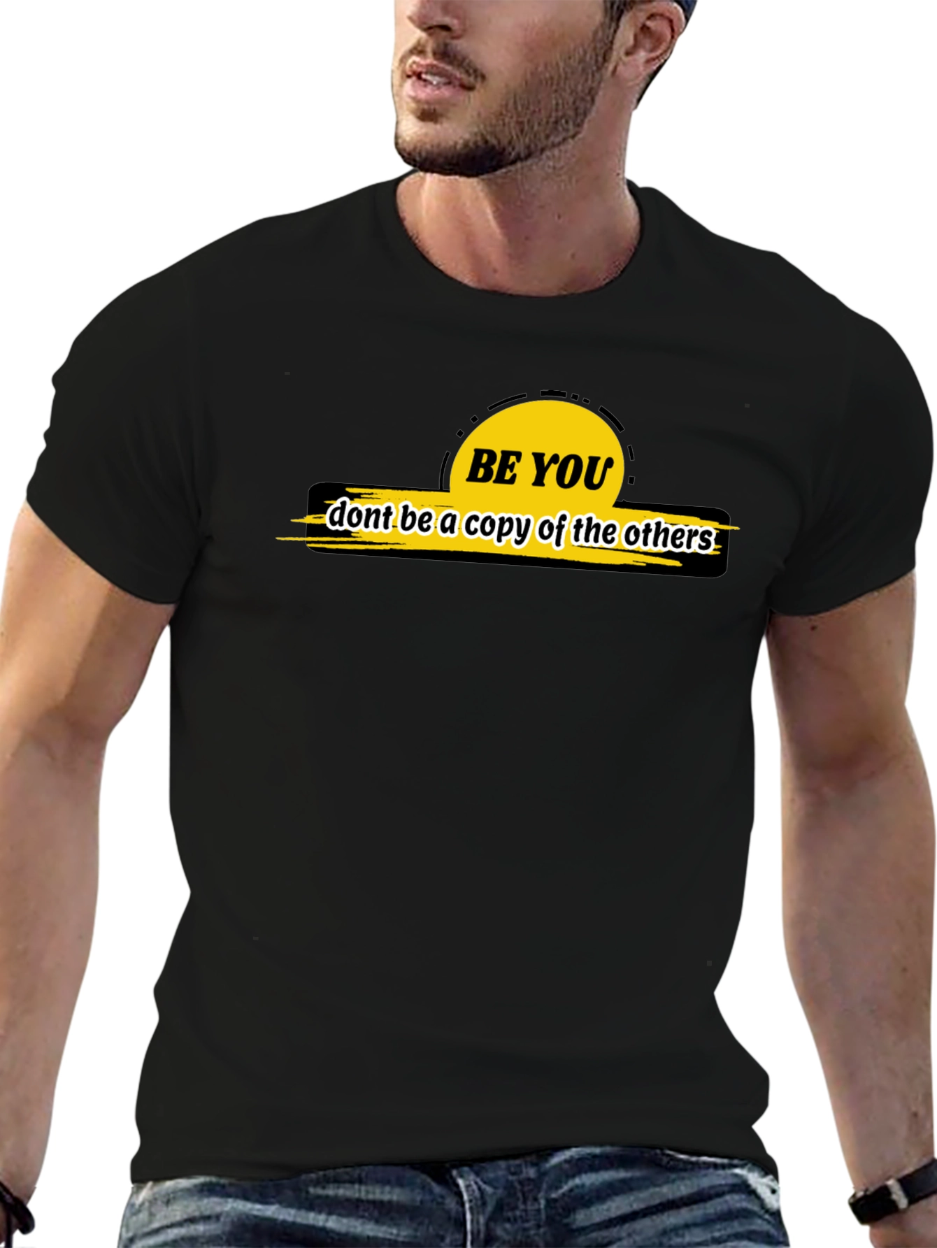 Be You Graphic Tee - Black Casual T-Shirt