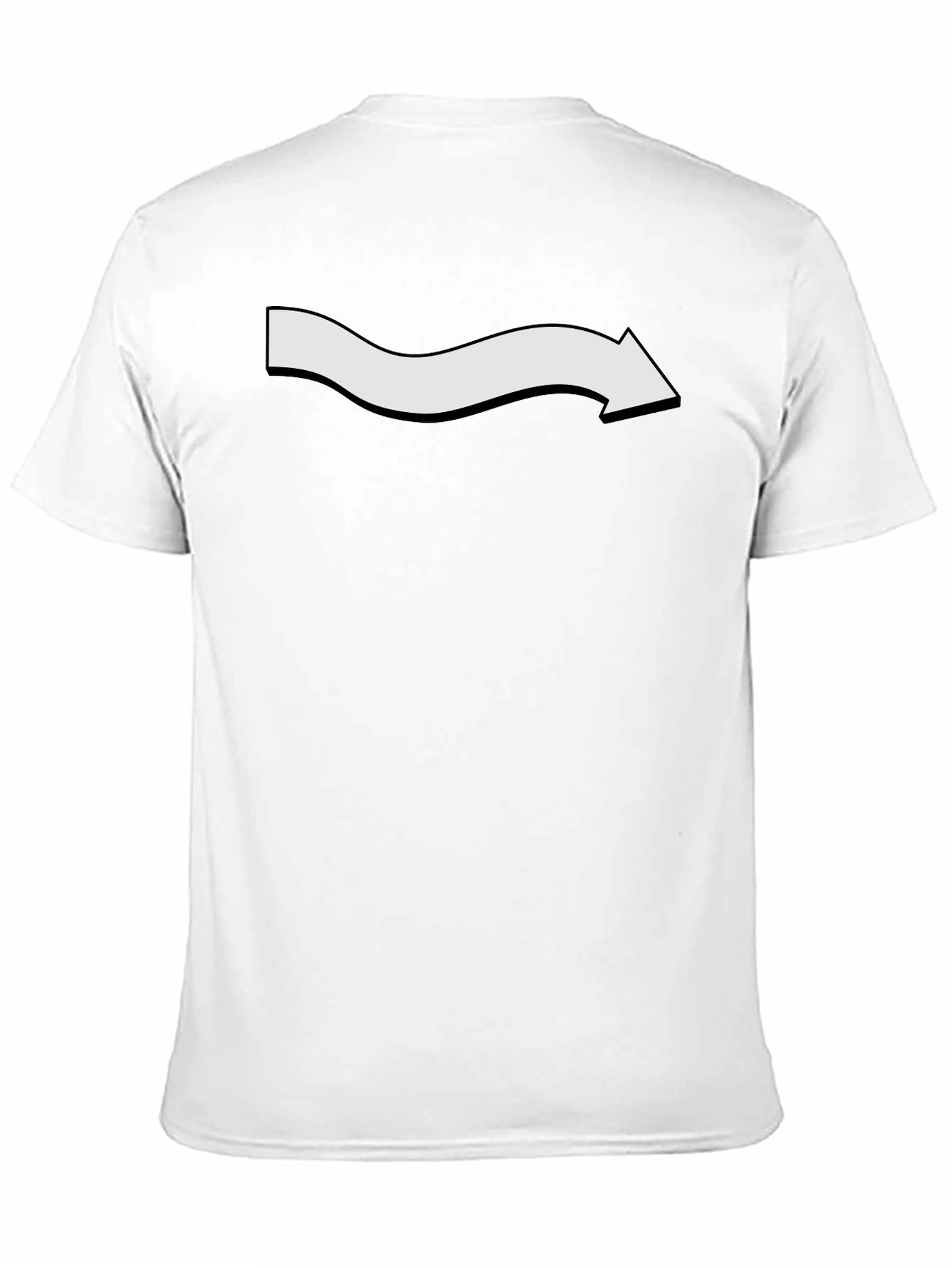 Mens Black T-Shirt with White Arrow Graphic