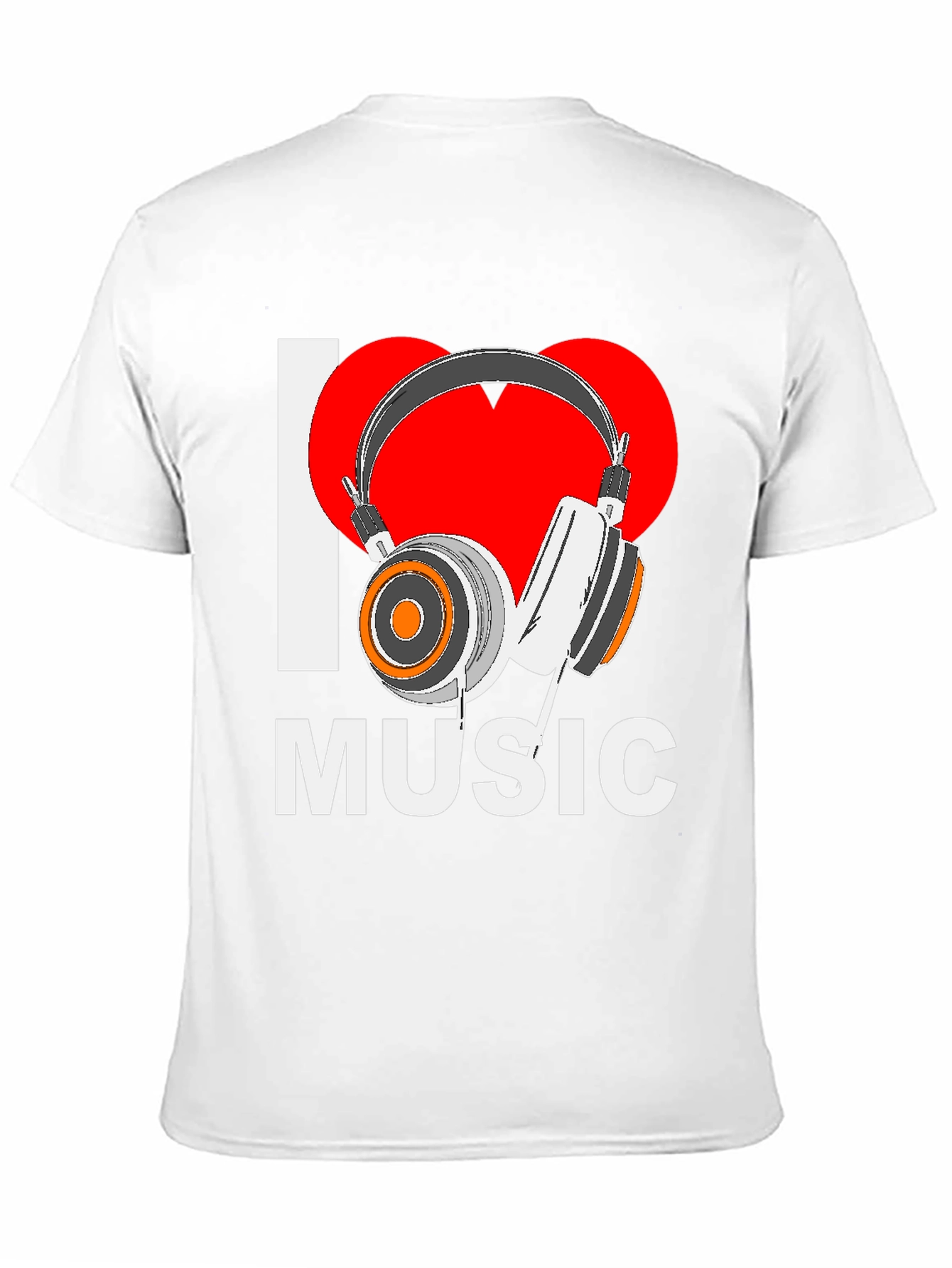 I Love Music Black Graphic Tee
