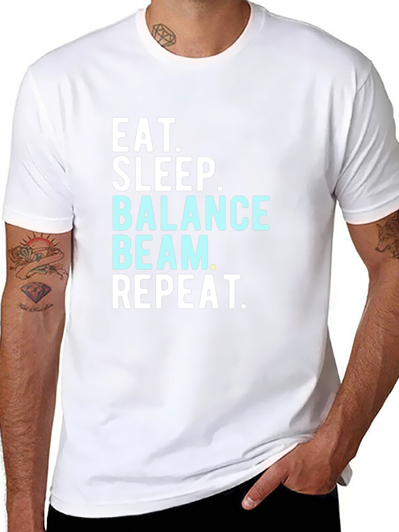 Eat Sleep Balance Beam Repeat T-Shirt