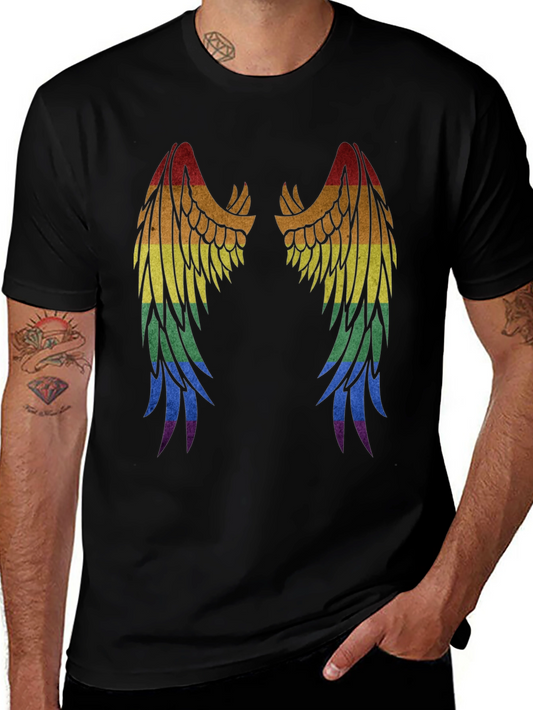 Rainbow Wings Graphic T-Shirt
