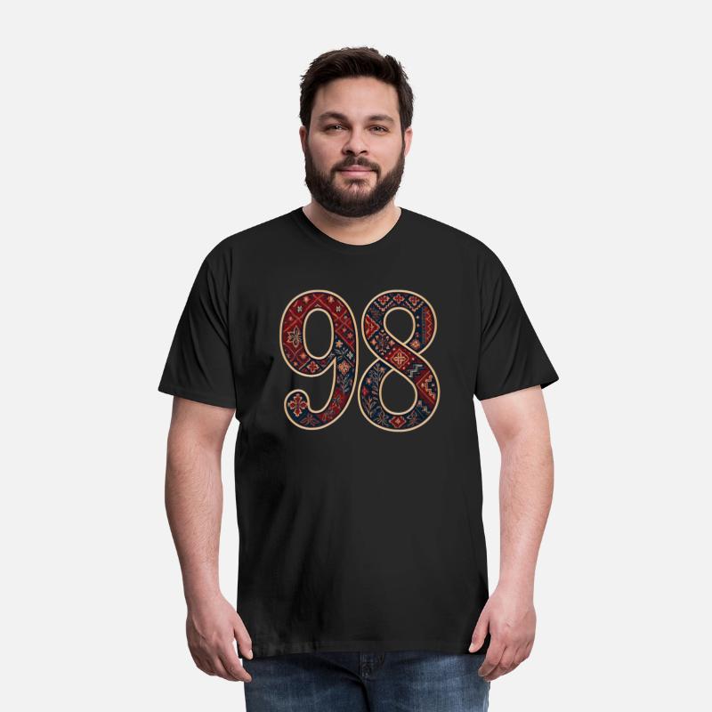 Number 98 with Eastern Ornamental Pattern