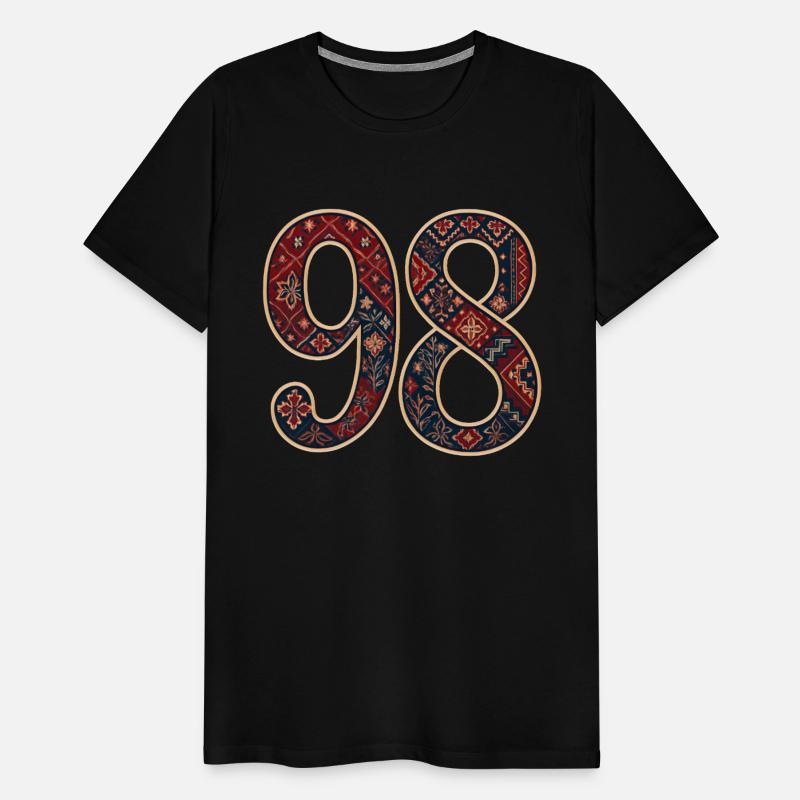 Number 98 with Eastern Ornamental Pattern