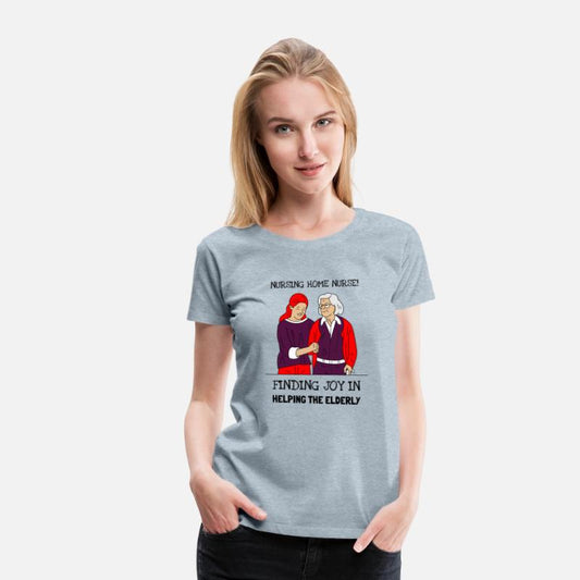 NURSING HOME NURSE HELPING ELDERLY