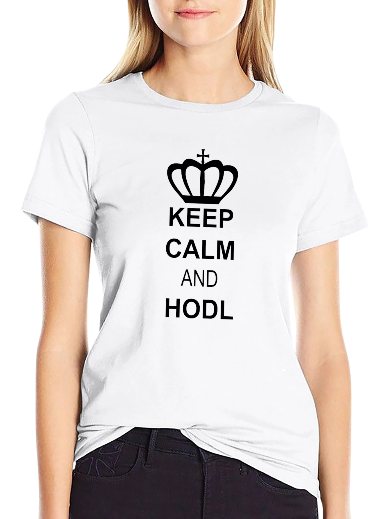 Keep Calm and HODL Black T-Shirt