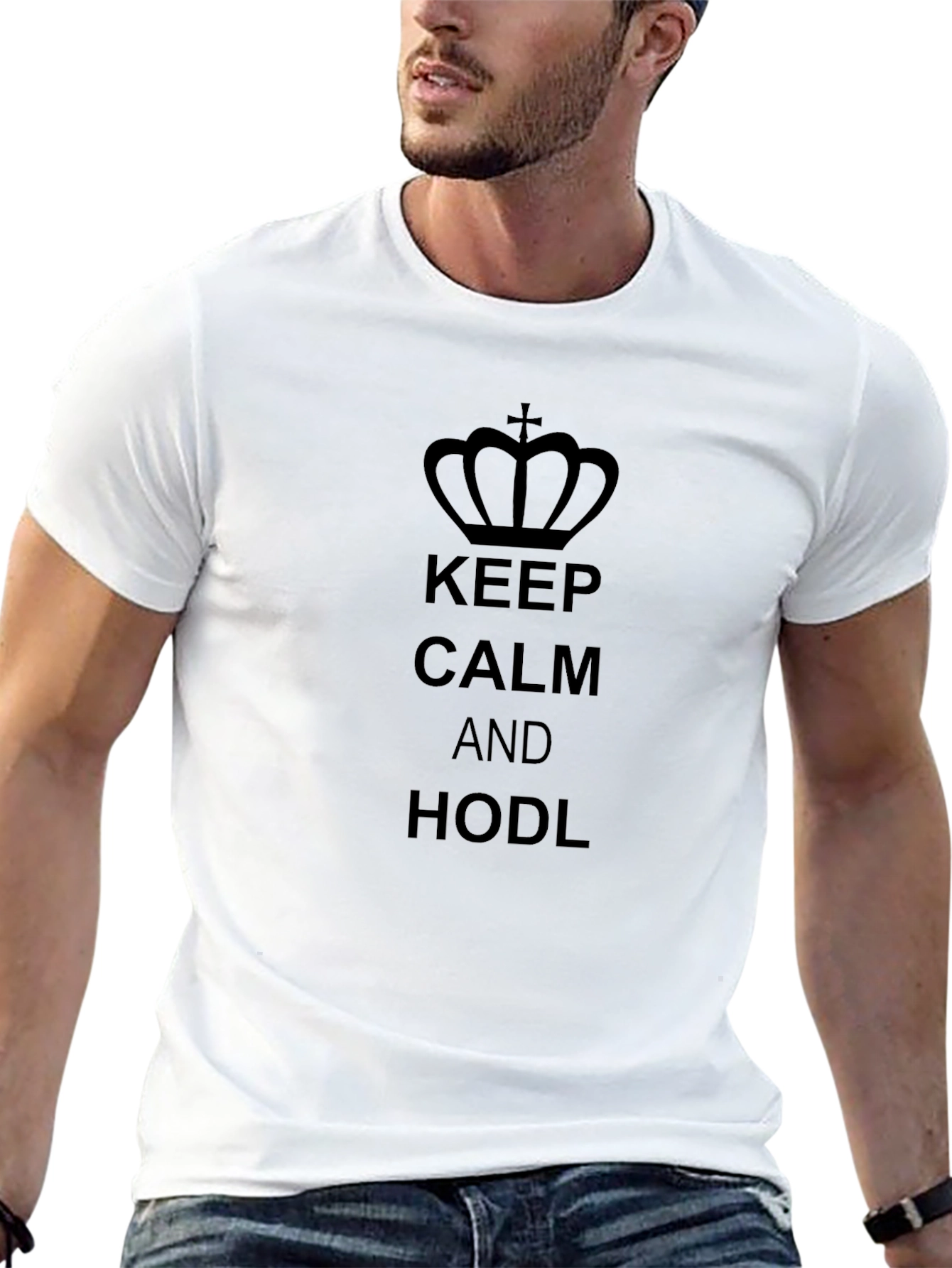 Keep Calm and HODL Black T-Shirt