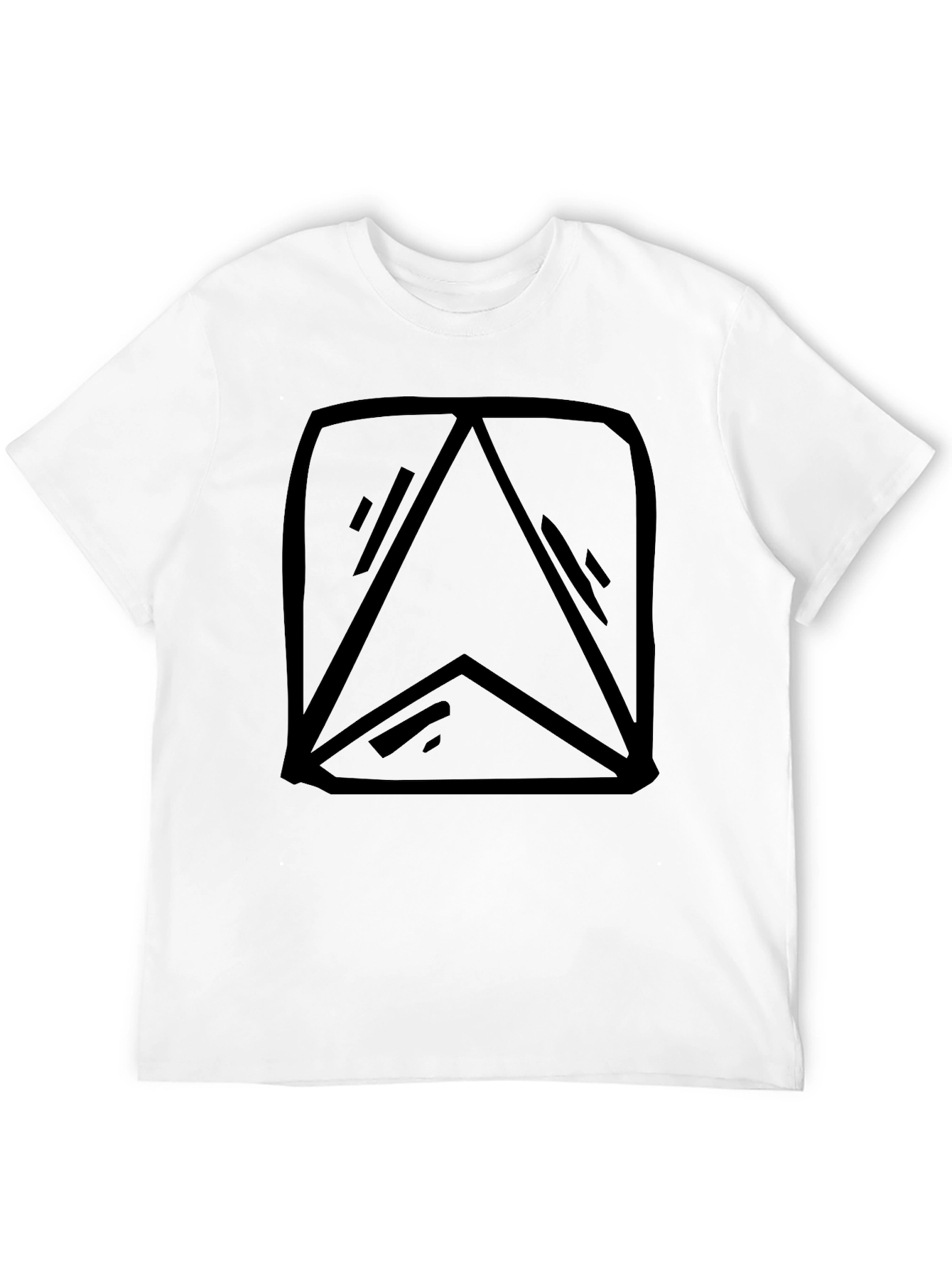 Geometric Graphic Black T-Shirt