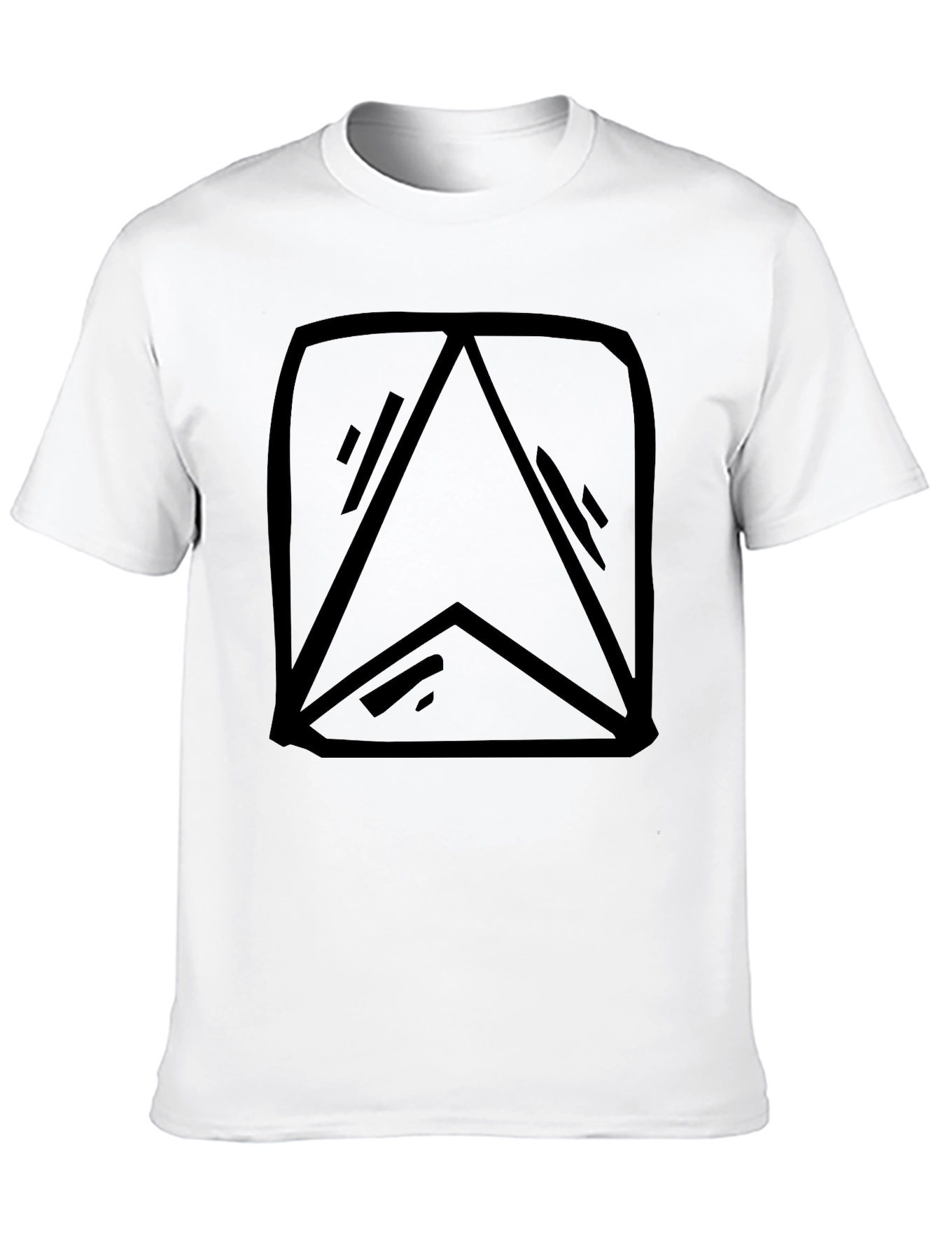 Geometric Graphic Black T-Shirt