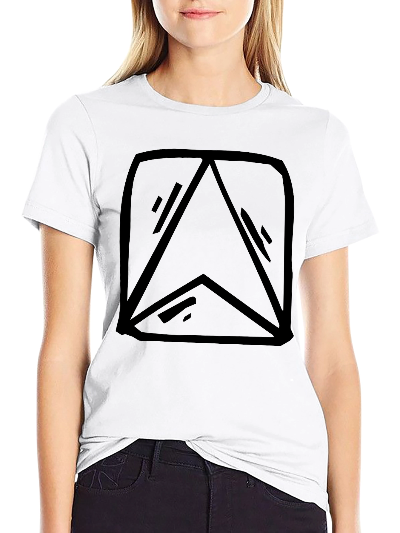Geometric Graphic Black T-Shirt