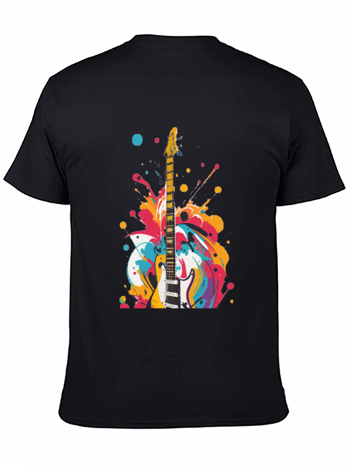 Electric Guitar Splash Graphic T-Shirt