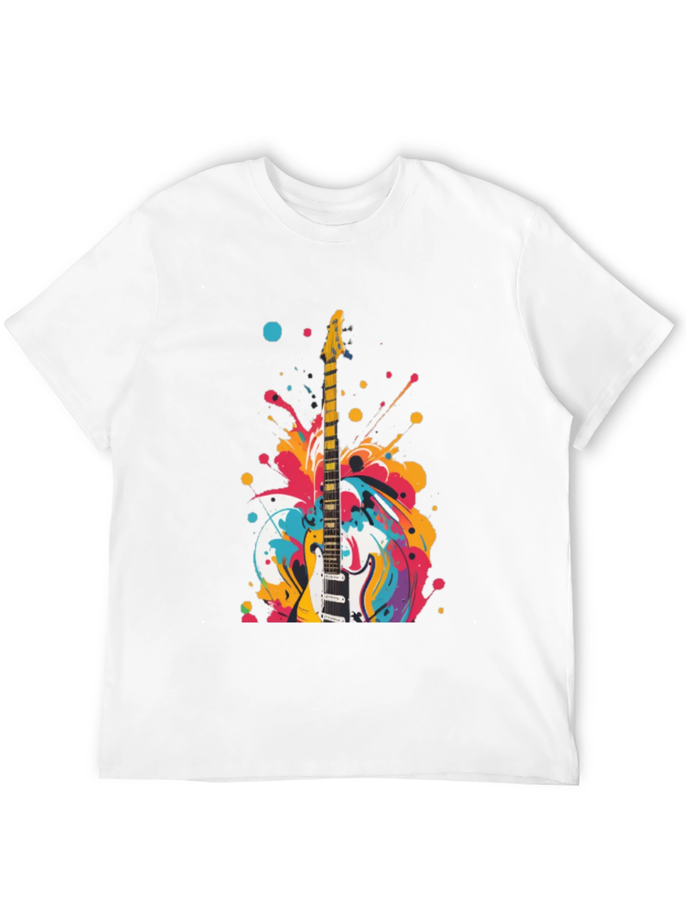 Electric Guitar Splash Graphic T-Shirt
