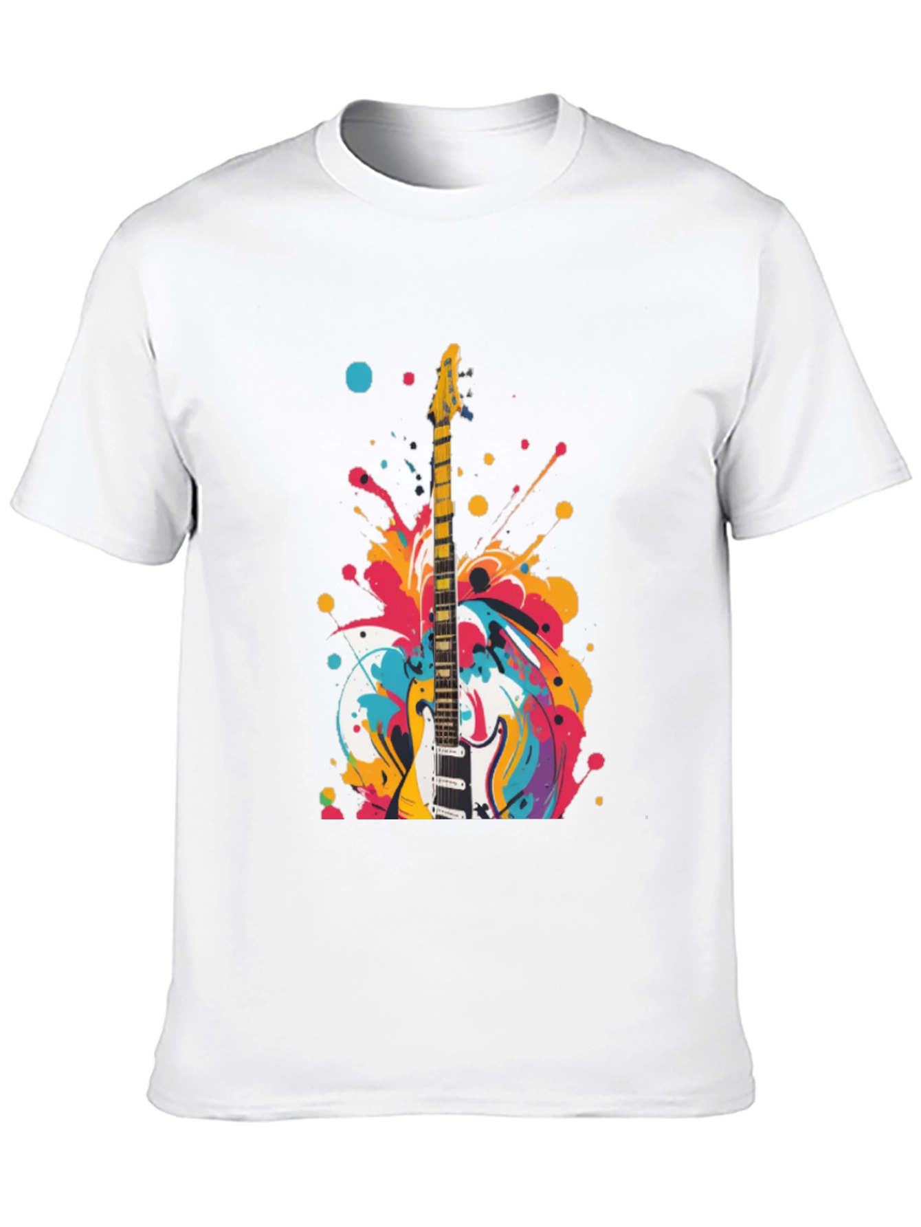 Electric Guitar Splash Graphic T-Shirt
