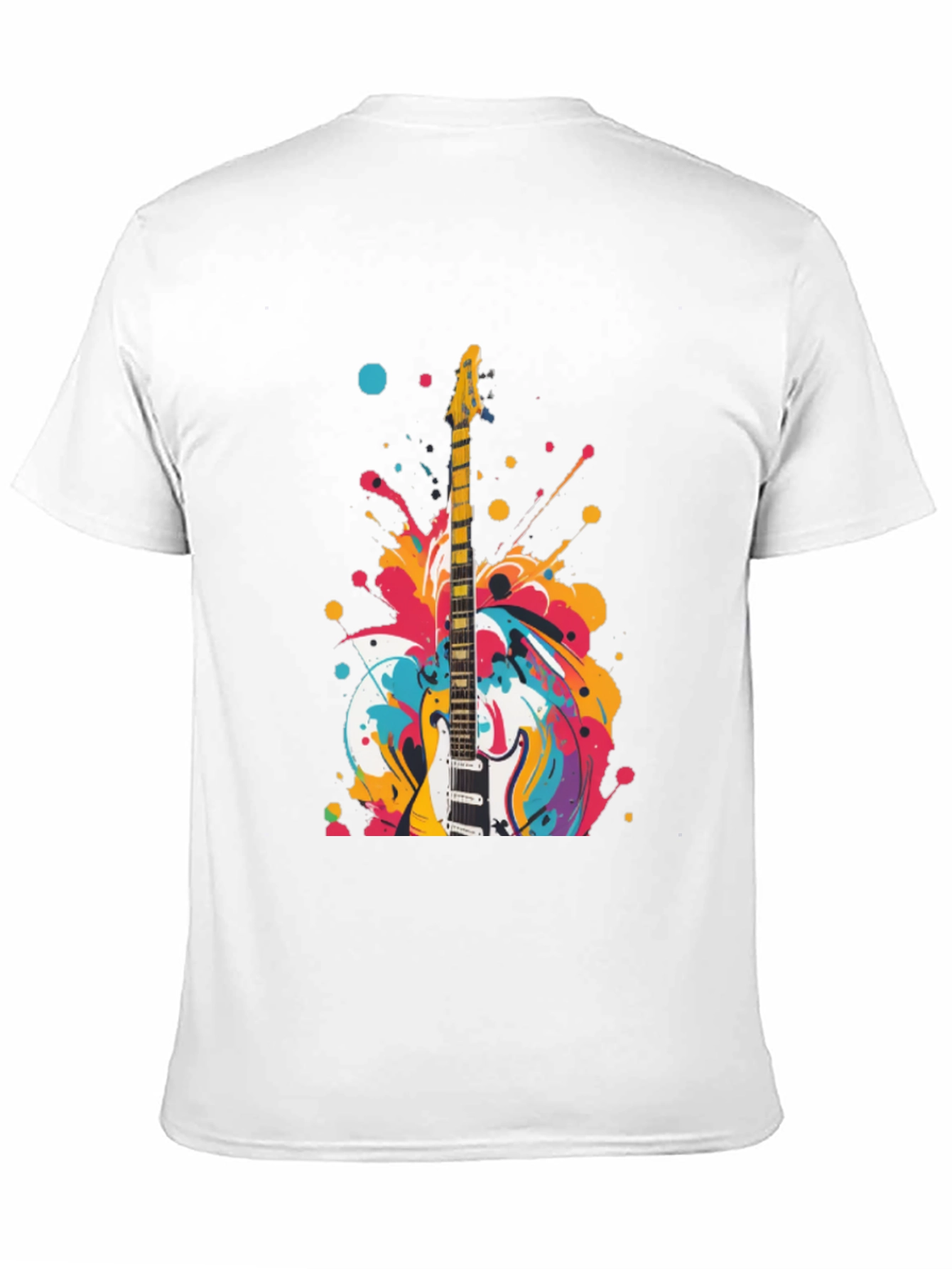 Electric Guitar Splash Graphic T-Shirt