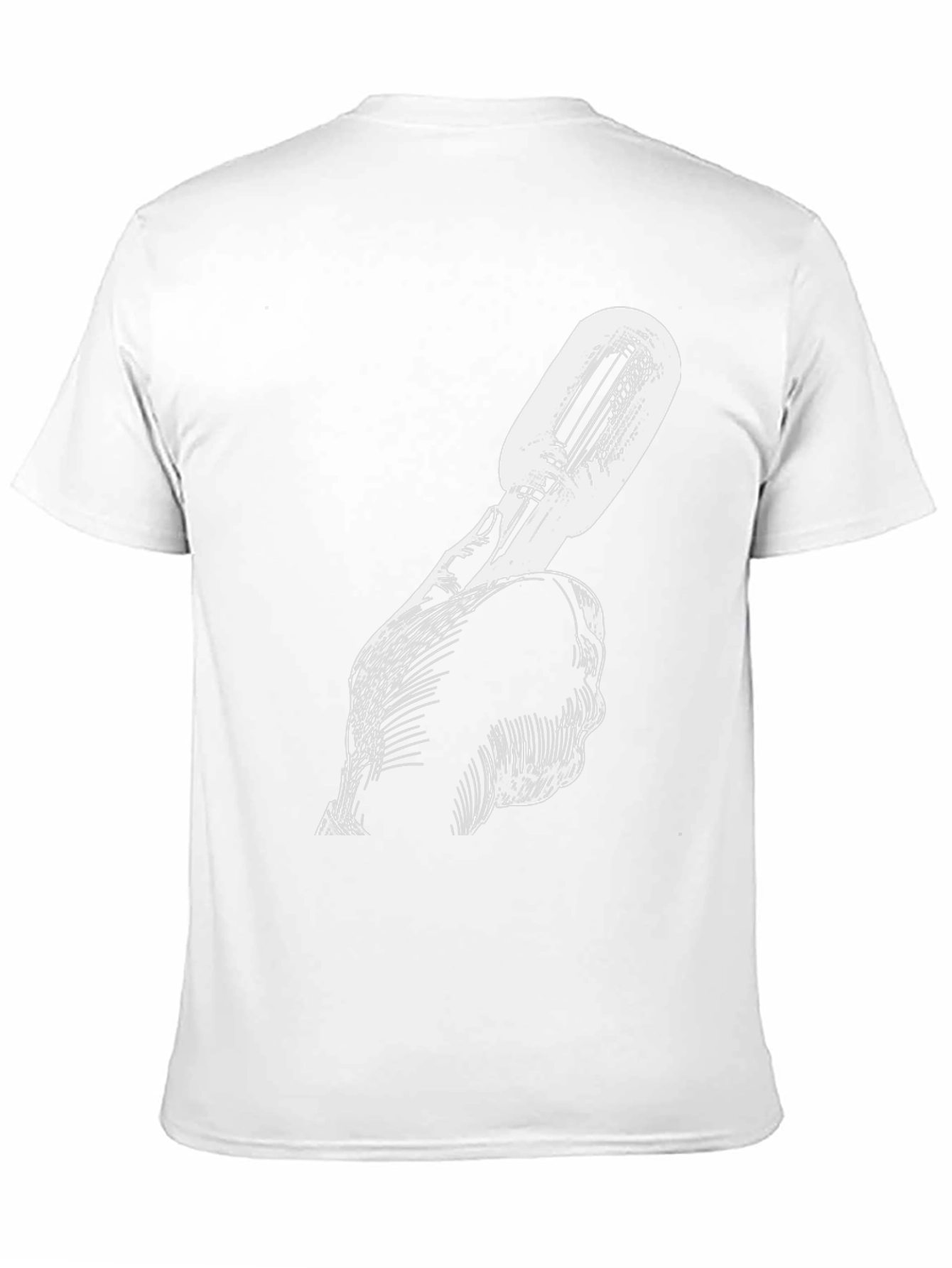 Unique Black Tee with Microphone Graphic