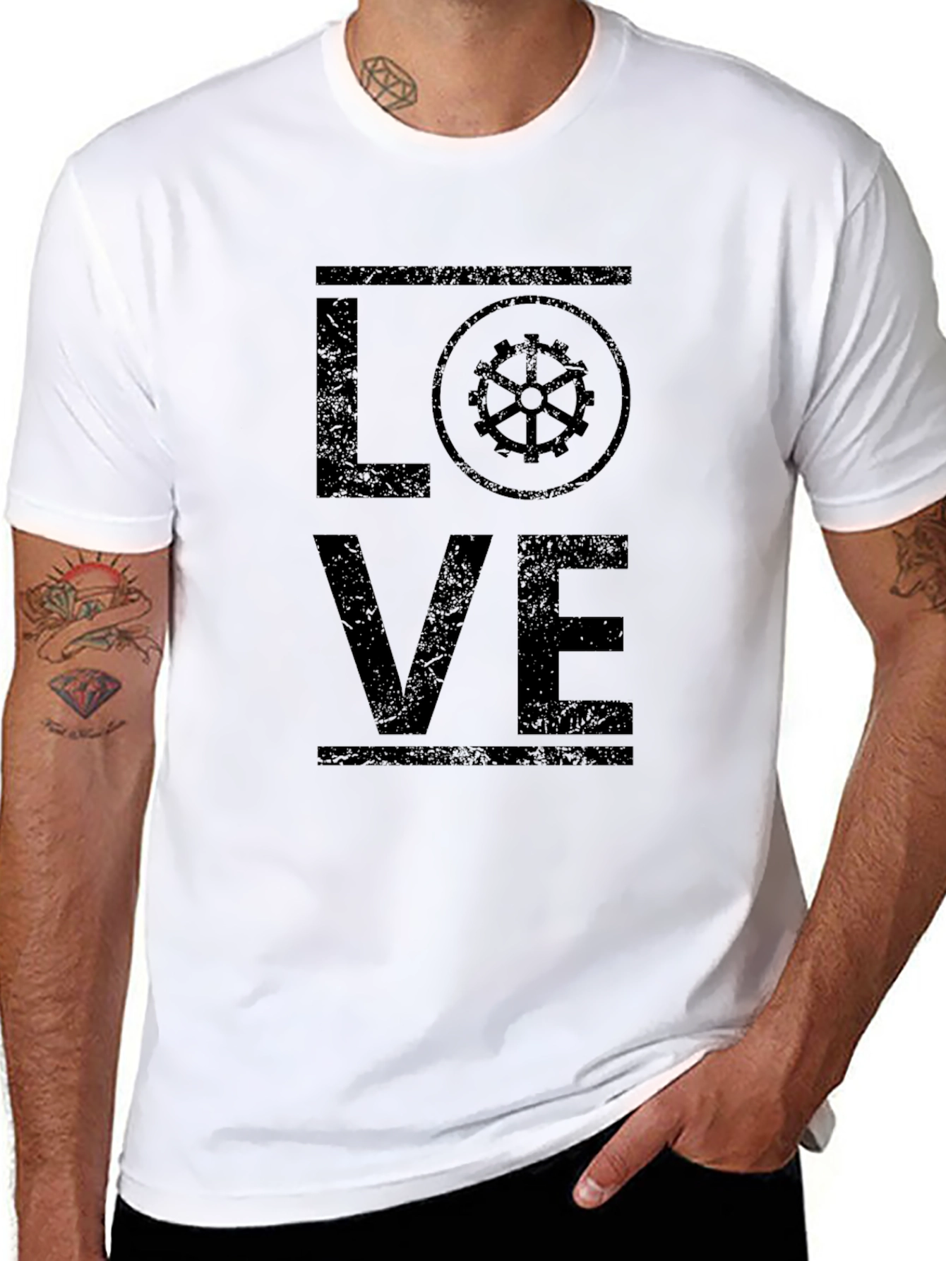 Love Gear Black T-Shirt - Steampunk Style
