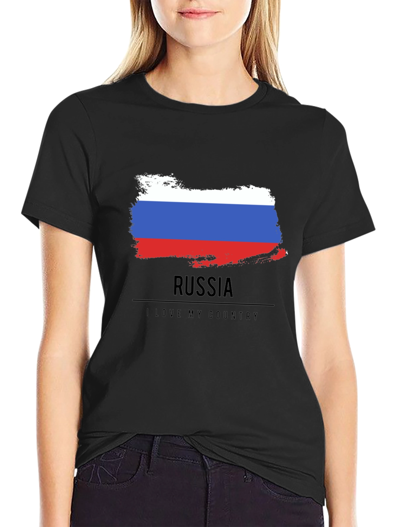 Russia Flag T-Shirt - I Love My Country Tee