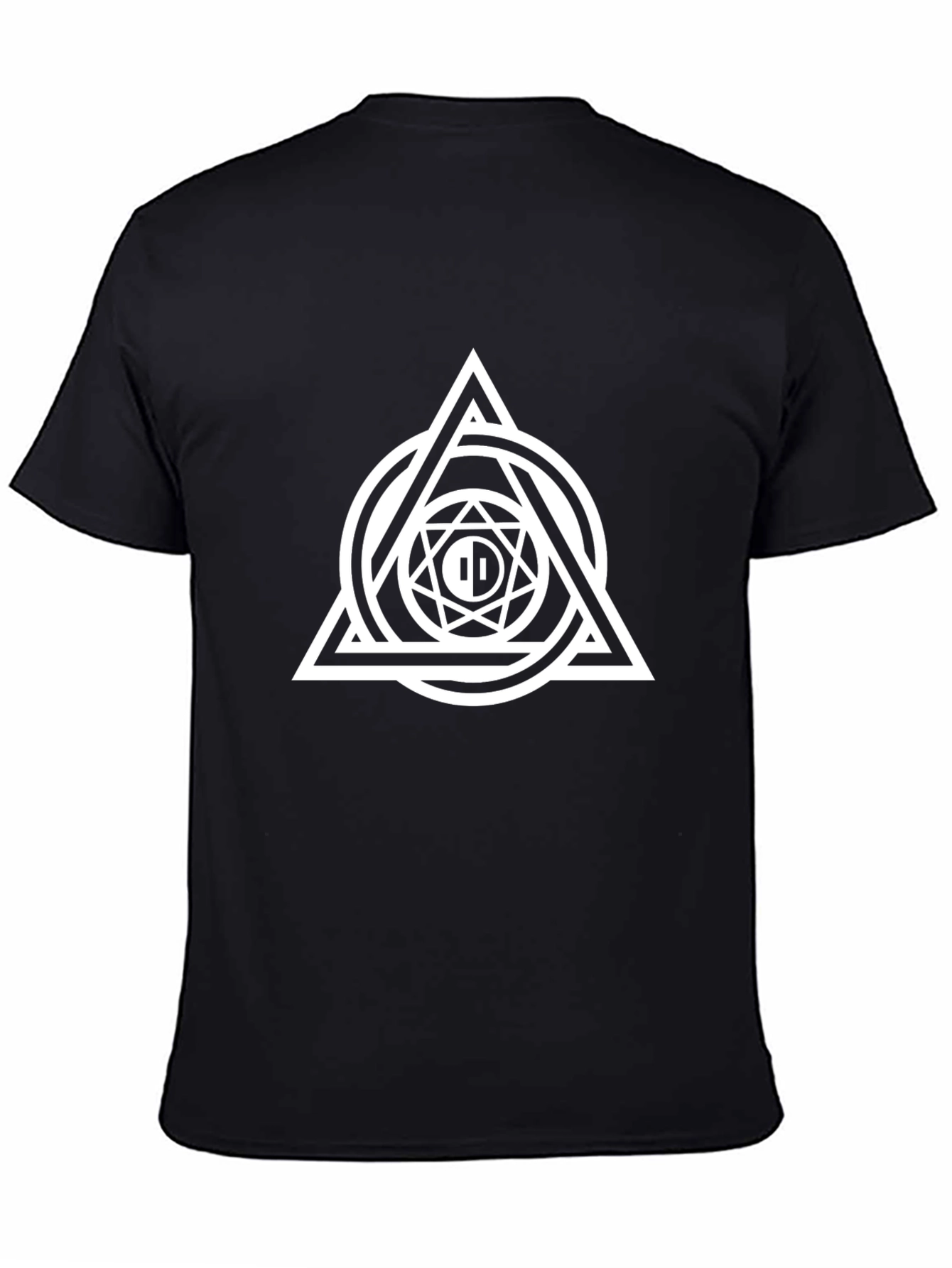 Geometric Print Black T-Shirt