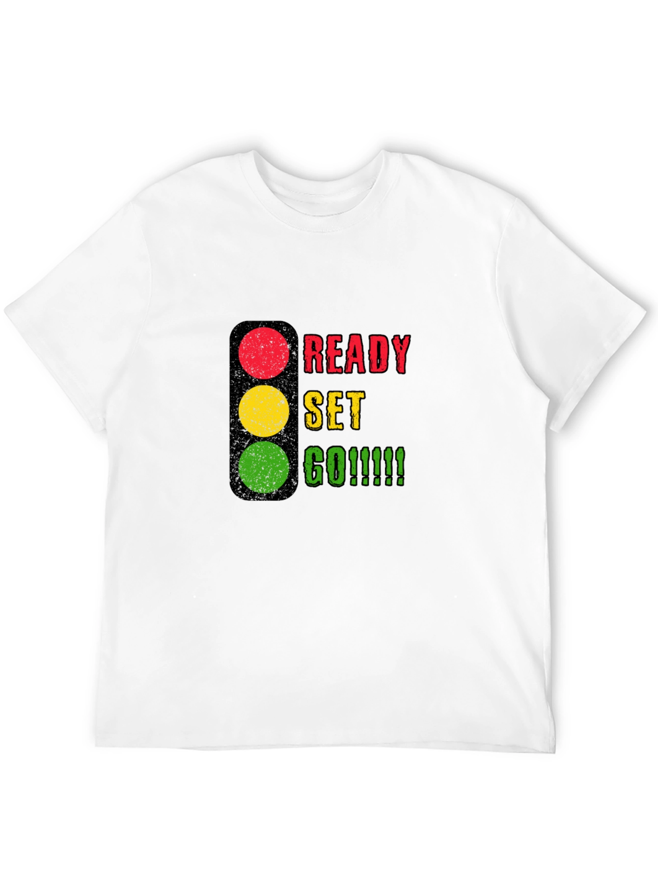 Ready Set Go Graphic Tee - Black Cotton T-Shirt