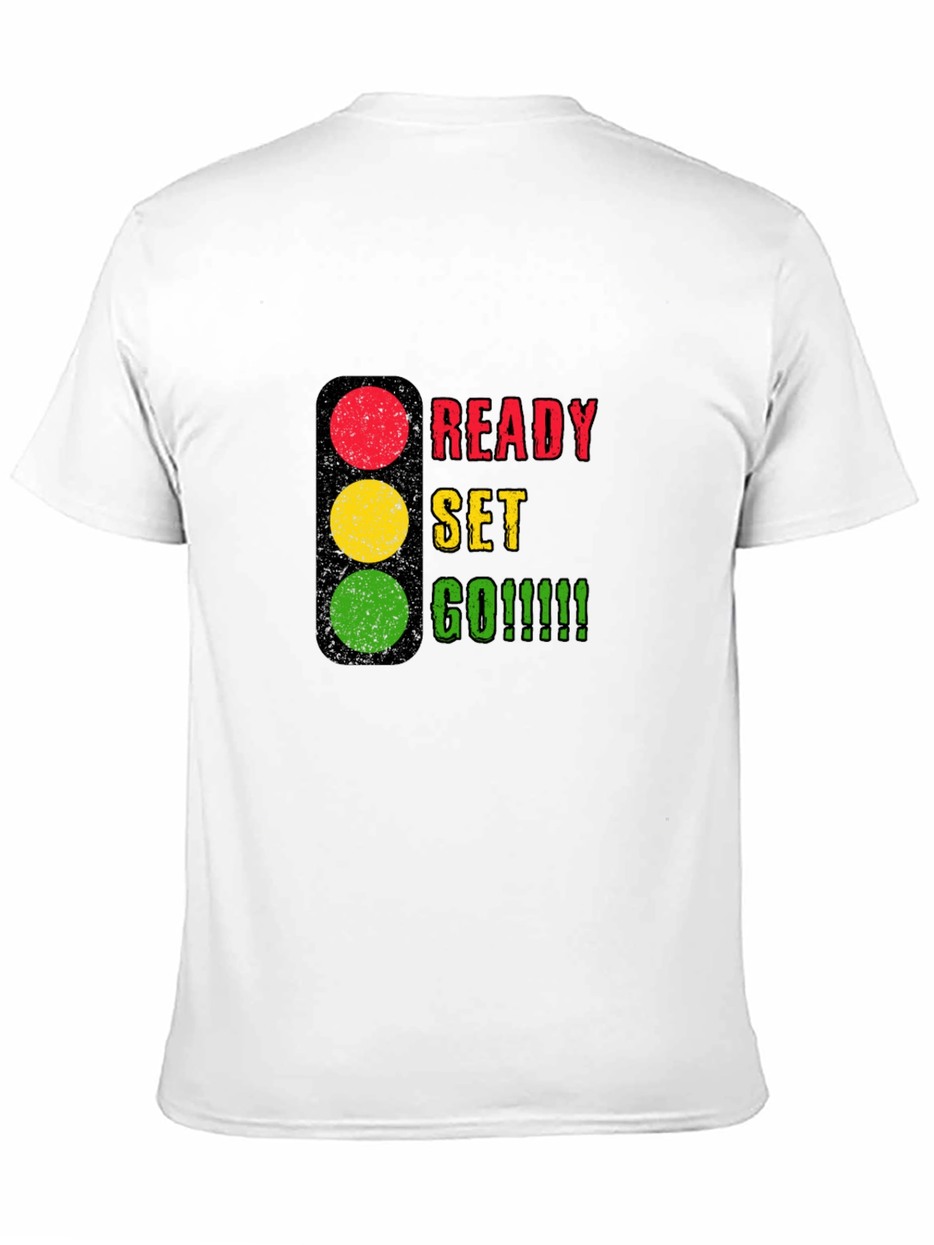 Ready Set Go Graphic Tee - Black Cotton T-Shirt