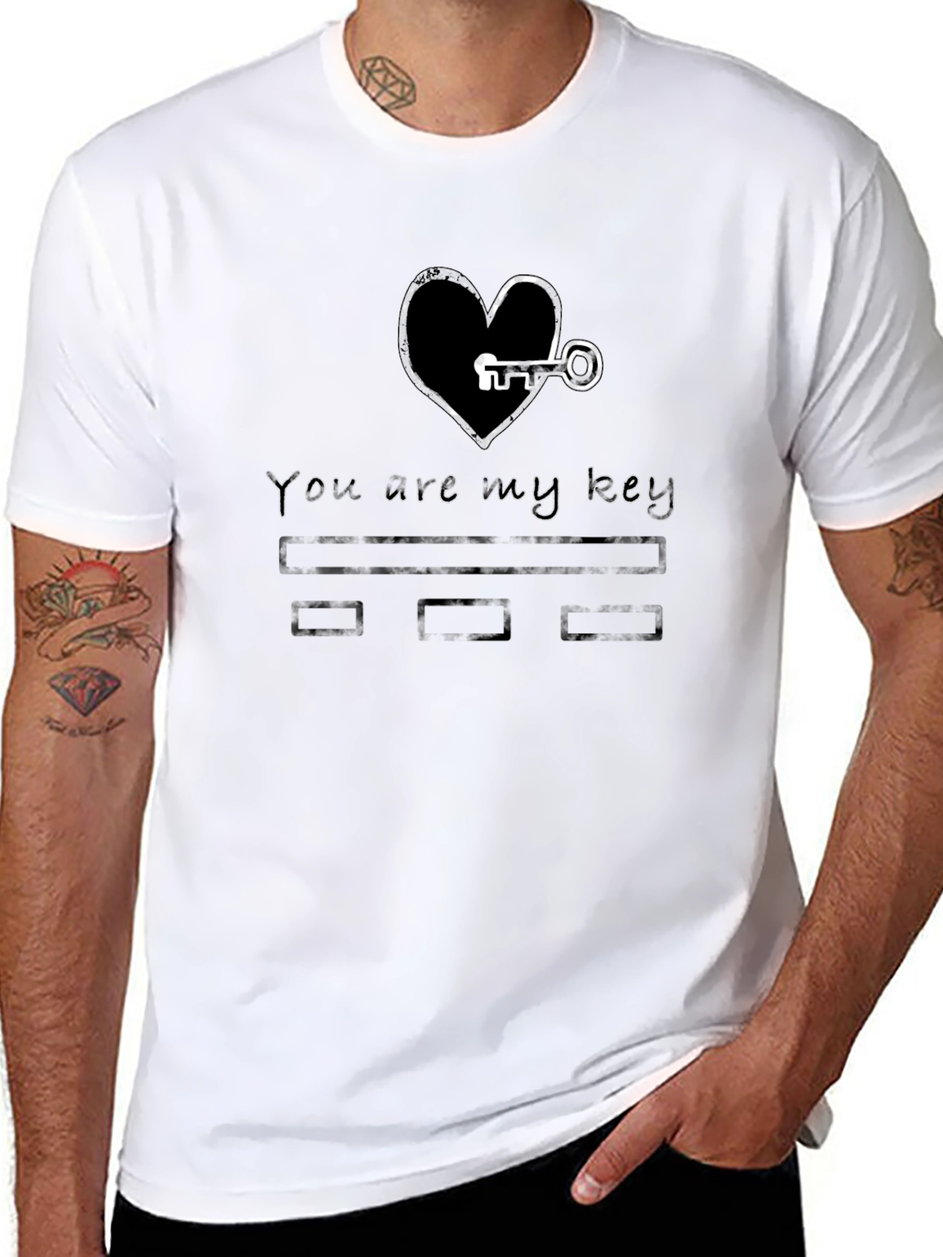 You are my key black tee shirt
