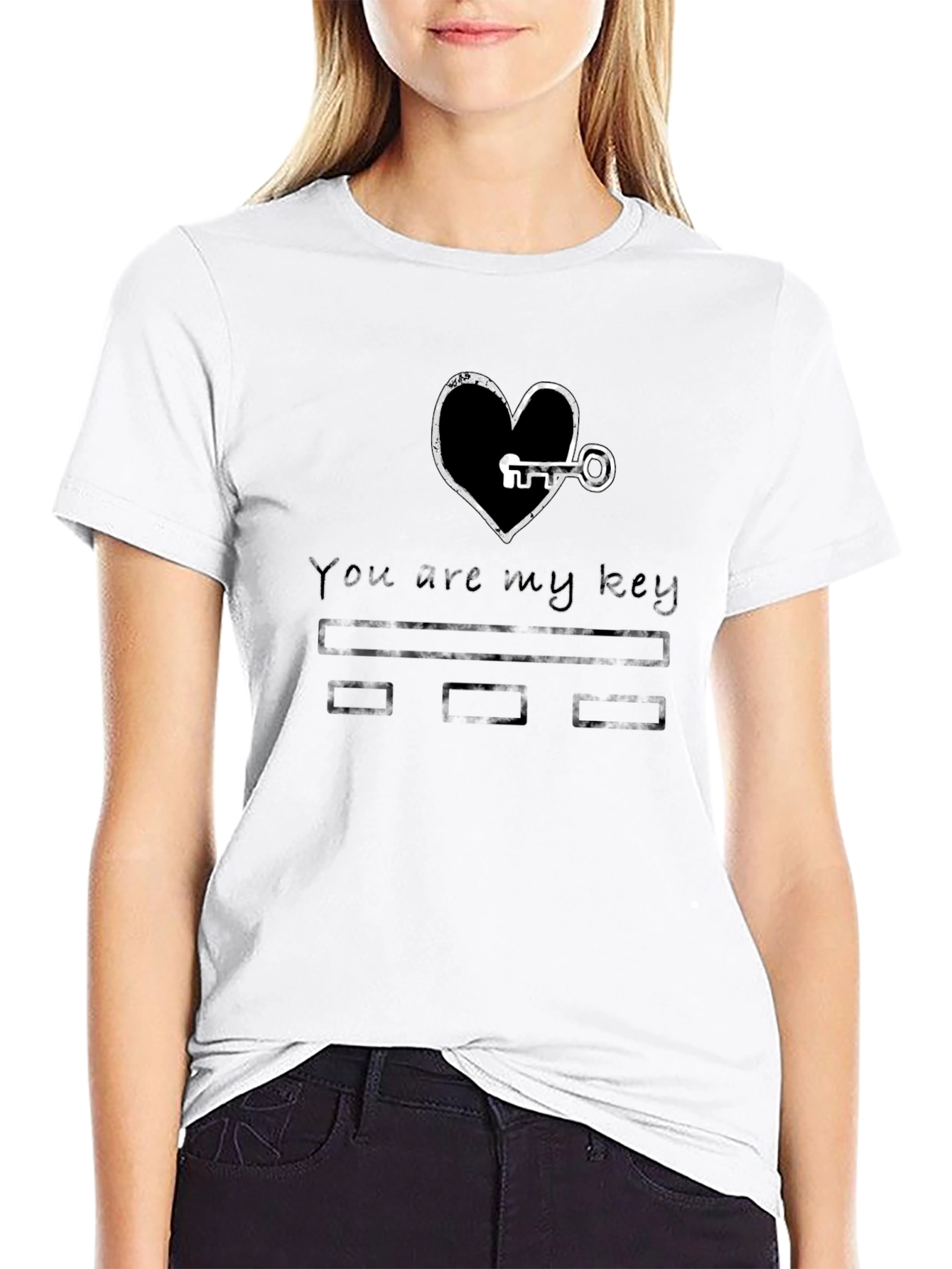 You are my key black tee shirt