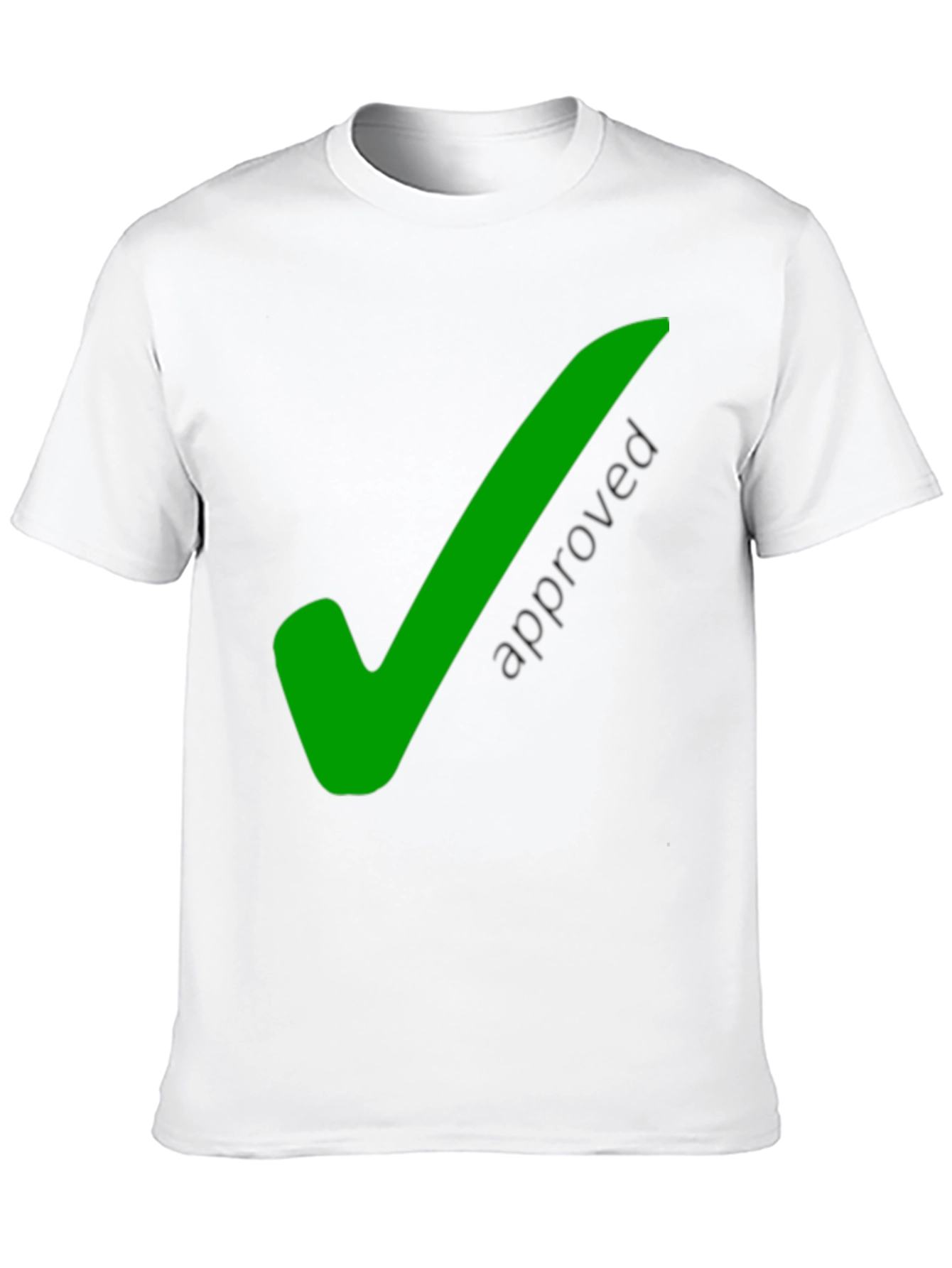 Approved Black T-Shirt with Green Check