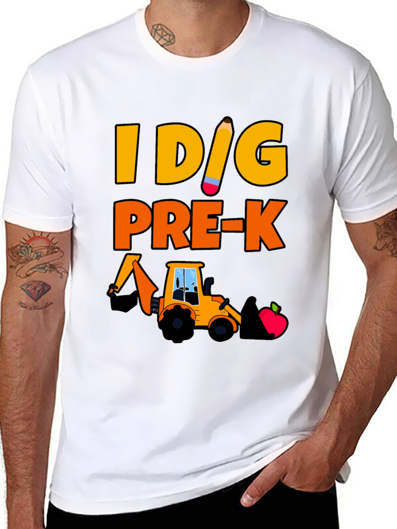 I Dig Pre-K T-Shirt - Construction Themed Teacher Tee